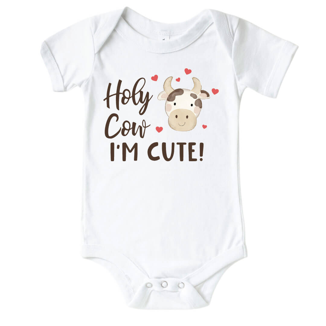  Holy Cow I'm Cute Graphic Bodysuit | White、mySite、layawaytickets