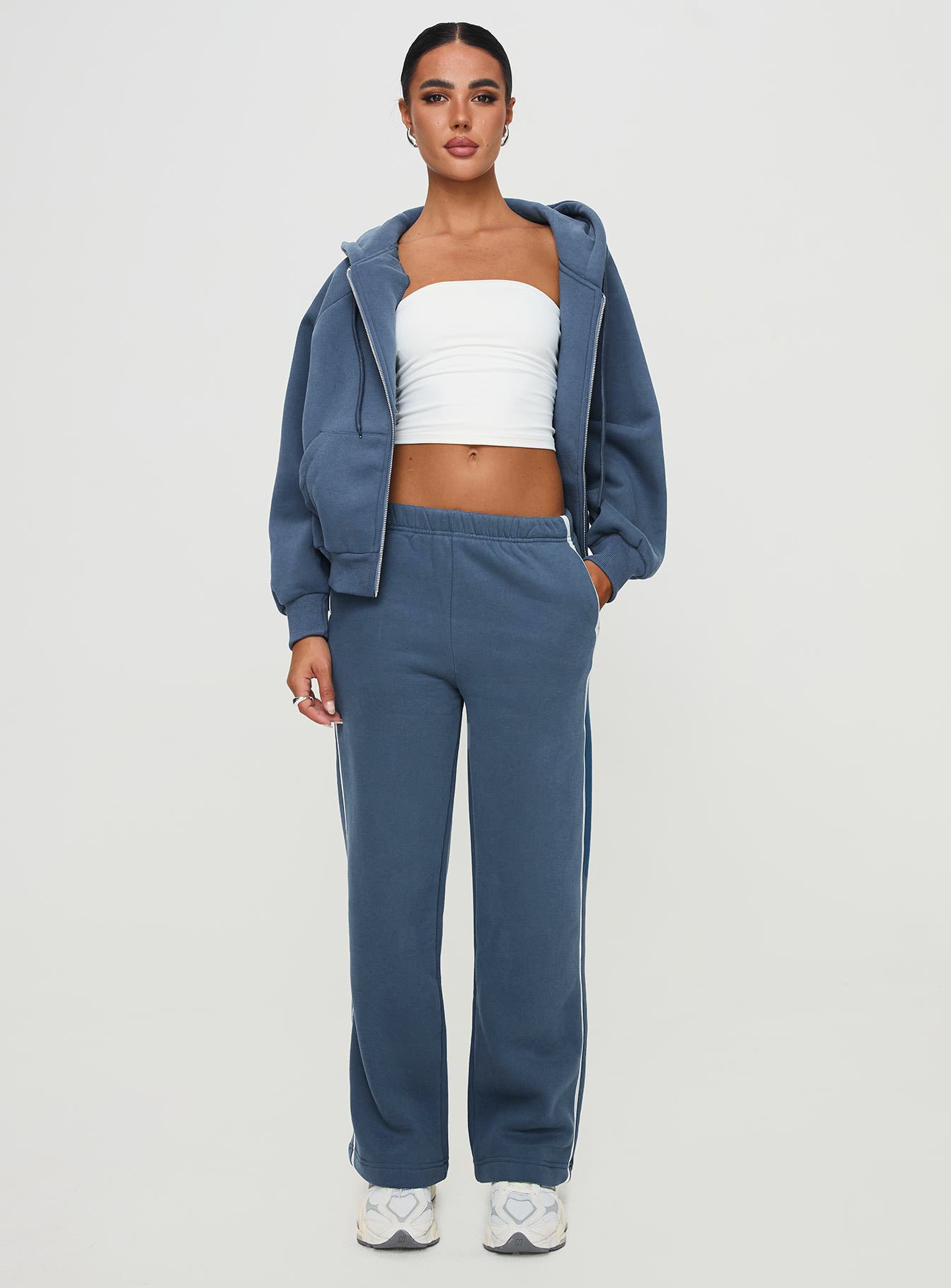 Skiller Side Stripe Track Pants Navy、mySite、solidvoid