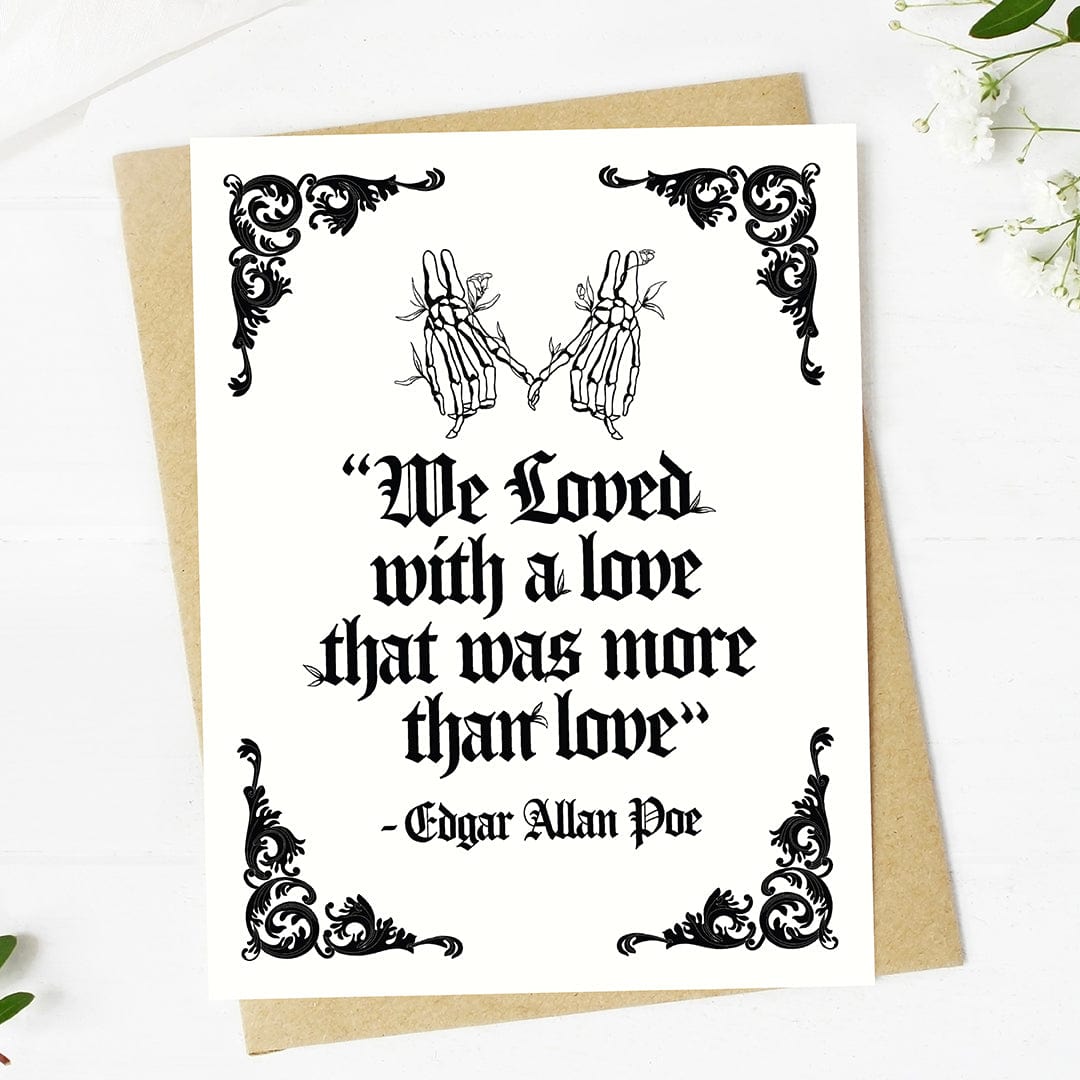  We loved with a love... Edgar Allan Poe Quote Valentine's Card、mySite、ghnorth