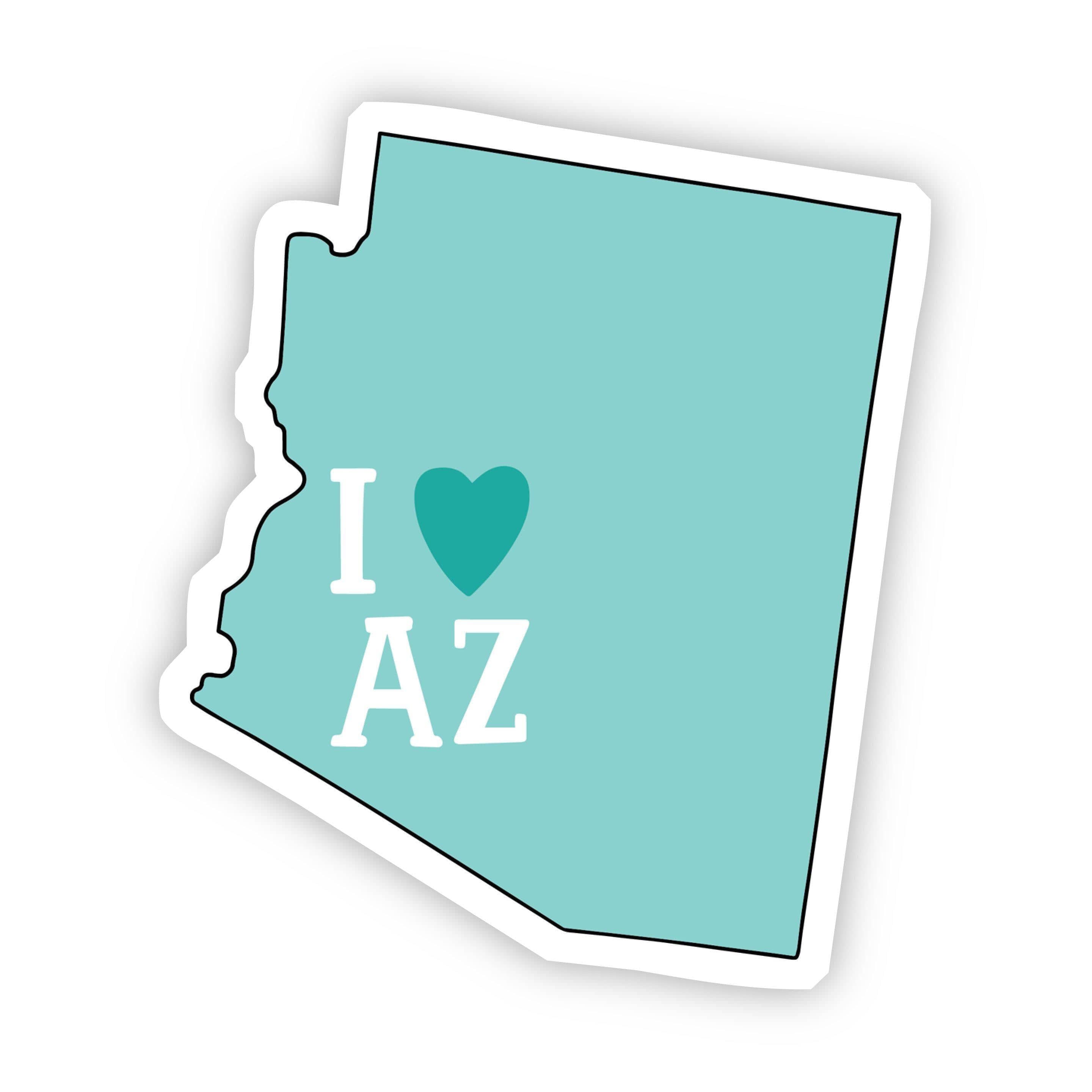  I Love Arizona Teal Sticker、mySite、elrpsem3k