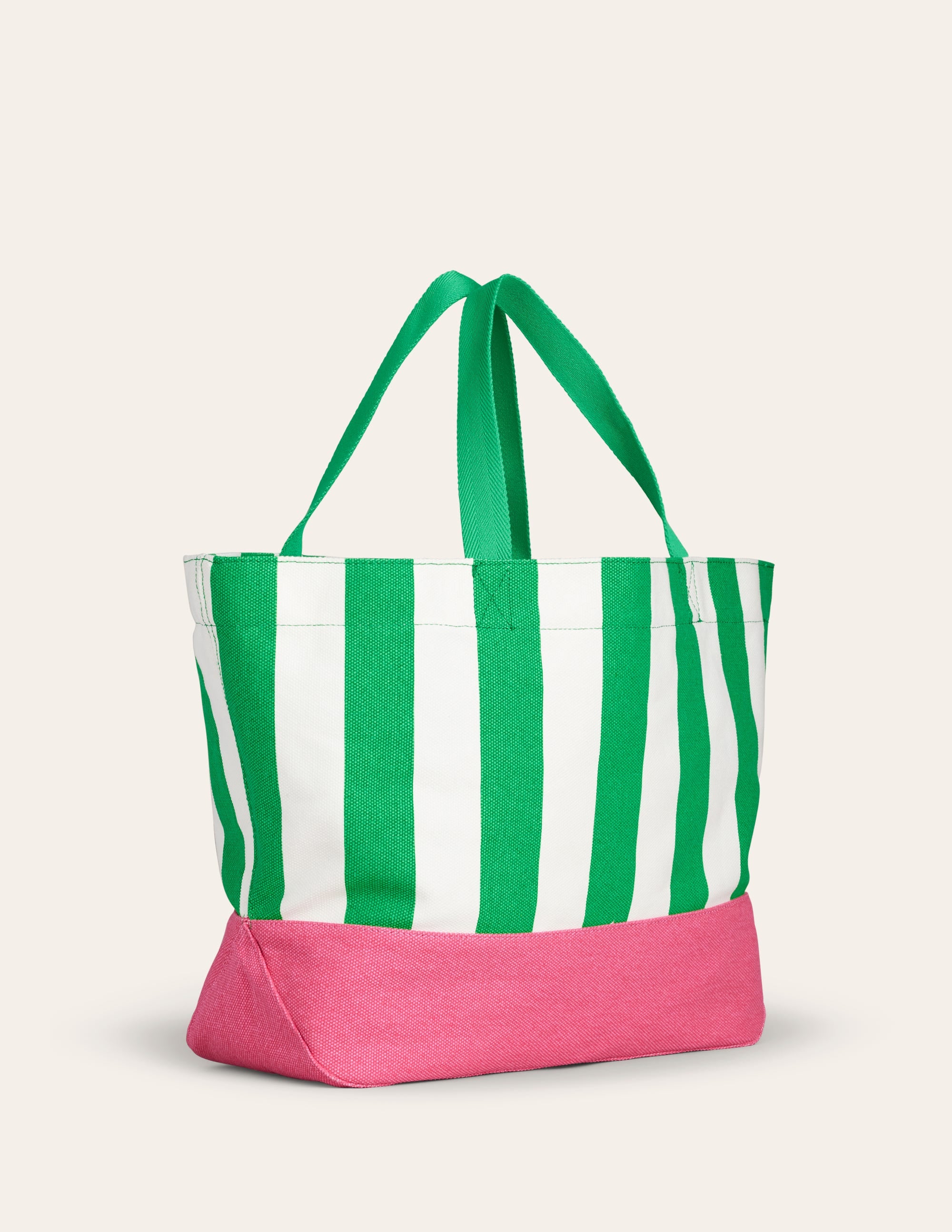  Relaxed Canvas Tote Bag-Green Stripe、mySite、ashleygrahame