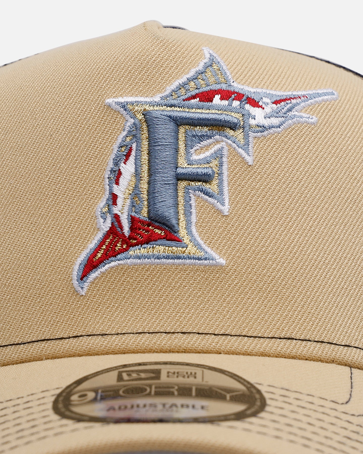 New Era Florida Marlins 'Vintage Truckers' 9FORTTY A-Frame Trucker Snapback Vegas Gold、mySite、zt4zffjzw