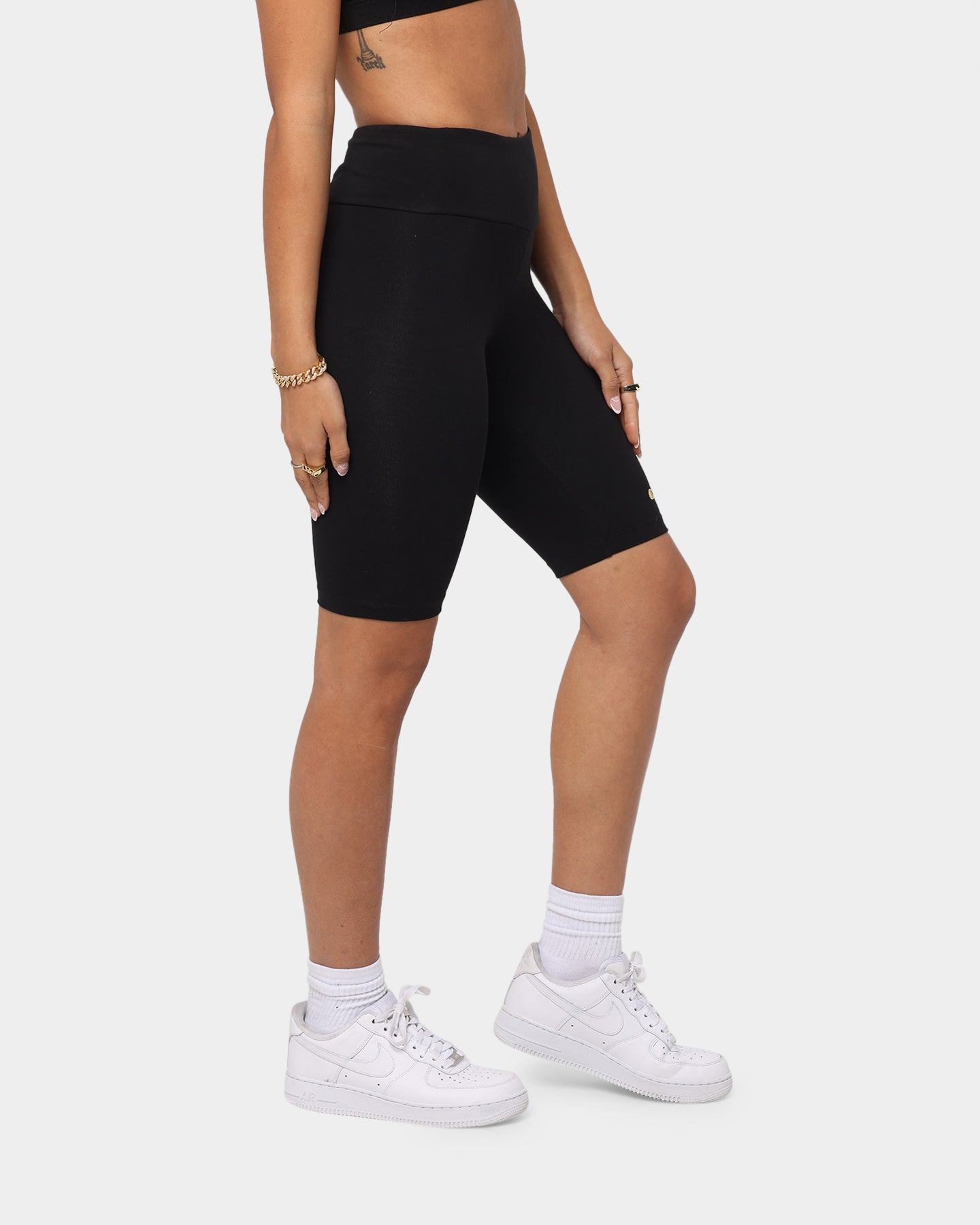 Champion Women's High Rise Bike Short Black/Gold、mySite、zt4zffjzw