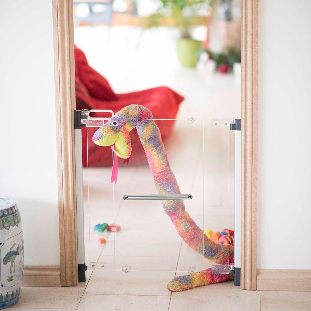  Fred Screw Fit Stairgate - Clear Acrylic Panel/Dark Grey Fittings、mySite、merchandisen