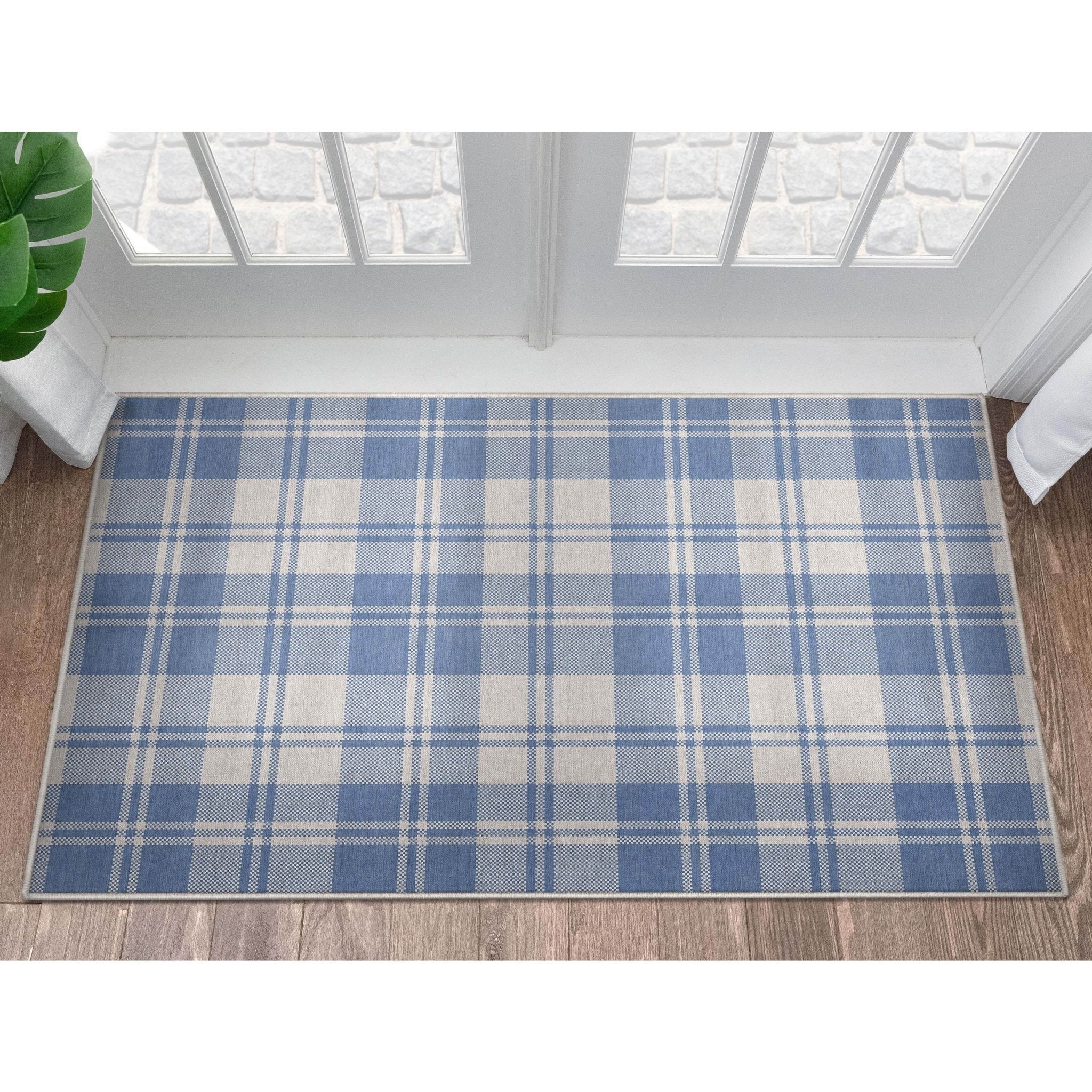 Plaid Modern Geometric Boxes Flat-Weave Rug、mySite、gigharbornorthrealestate