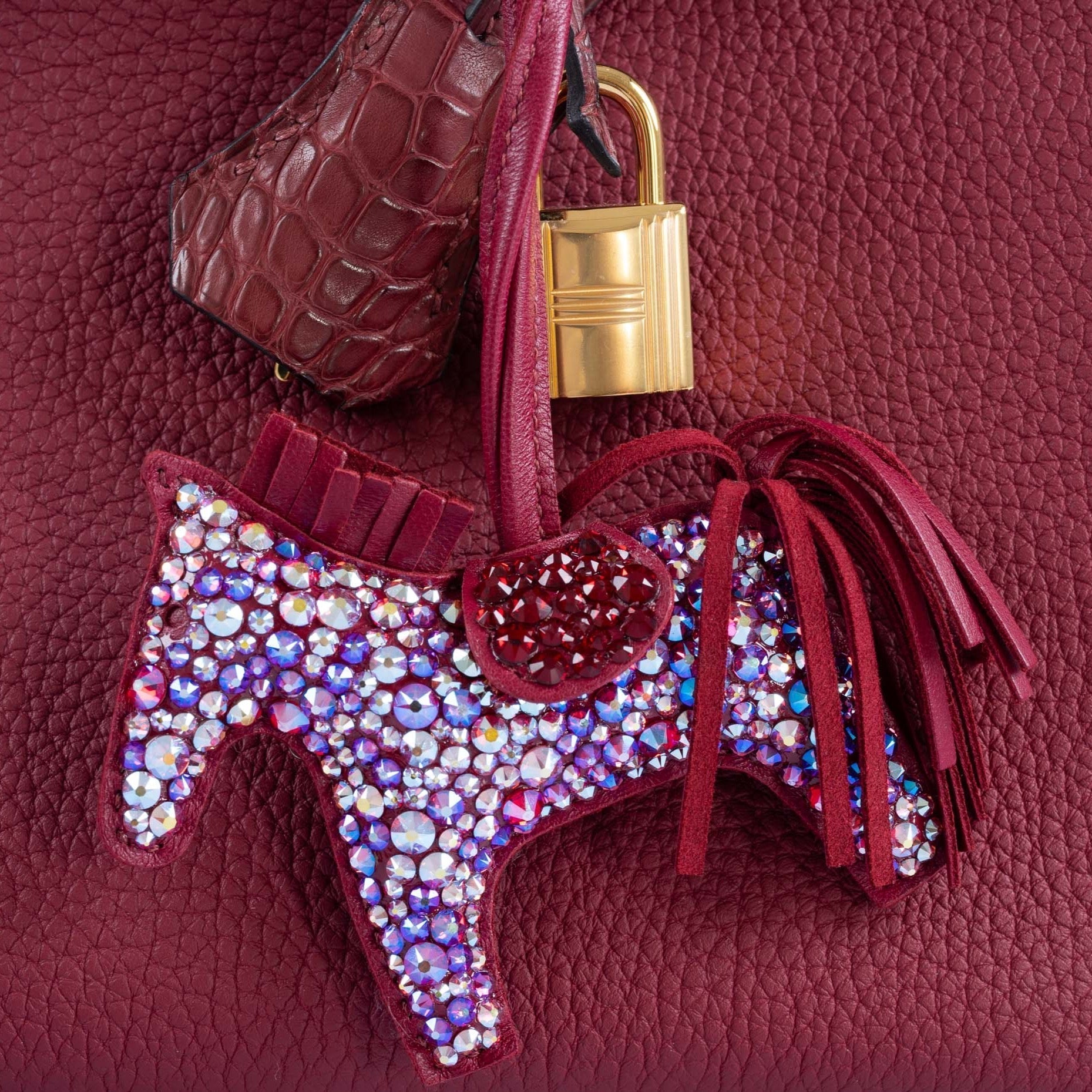 Hermès Rodeo Rubis Bag Charm Custom Swarovski PM、mySite、garminoutage.com