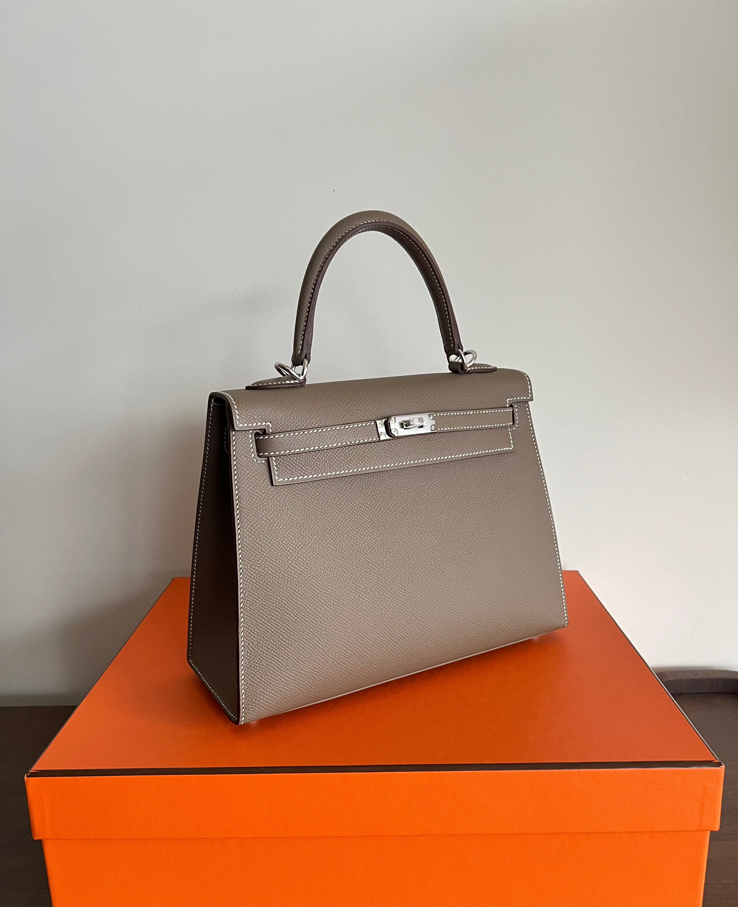 Hermès Kelly 25 Sellier Epsom Etoupe PHW、mySite、garminoutage.com