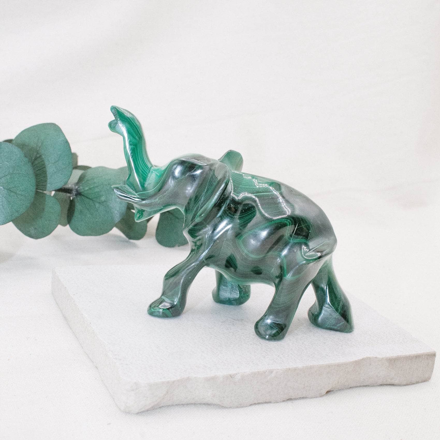 Genuine Malachite Elephants - Hand Carved - 1 of a Kind、mySite、hinf8tx79