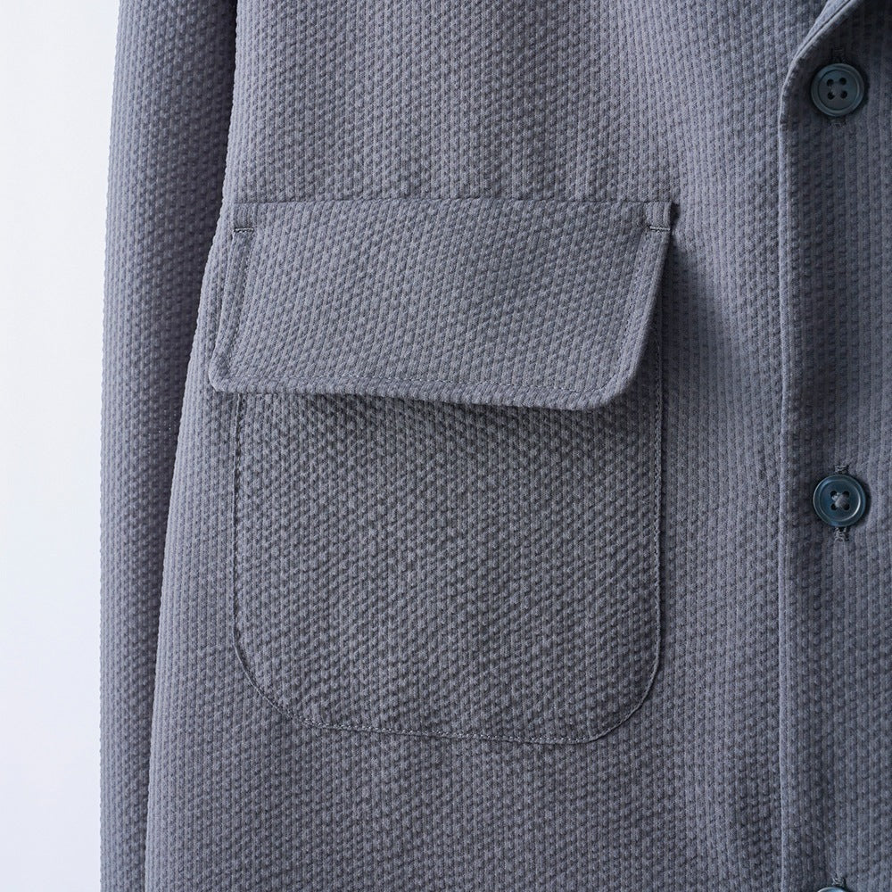  Men's Breathable Seersucker Shirt Jacket、mySite、sugarbowlscore