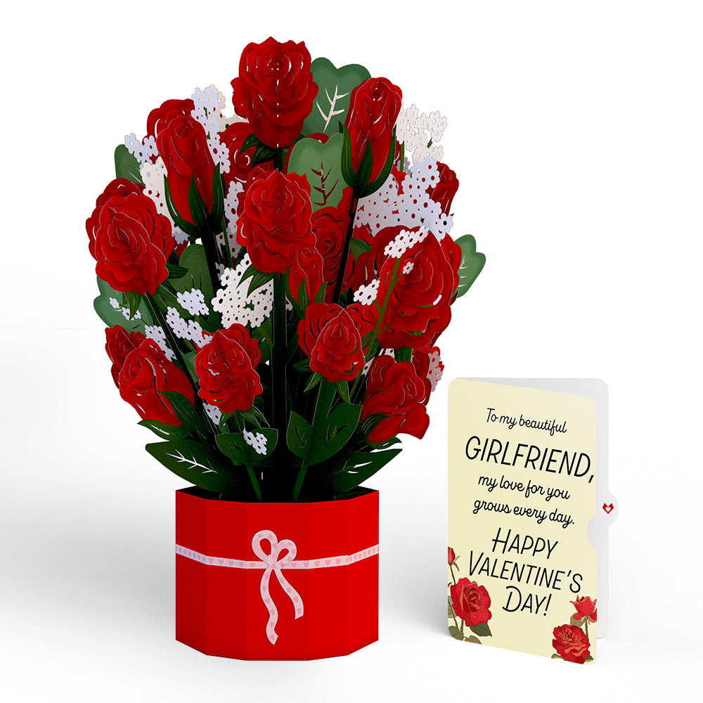 Red Rose Valentine Grand Bouquet and Sentiment Set for Girlfriend、mySite、solidvoid