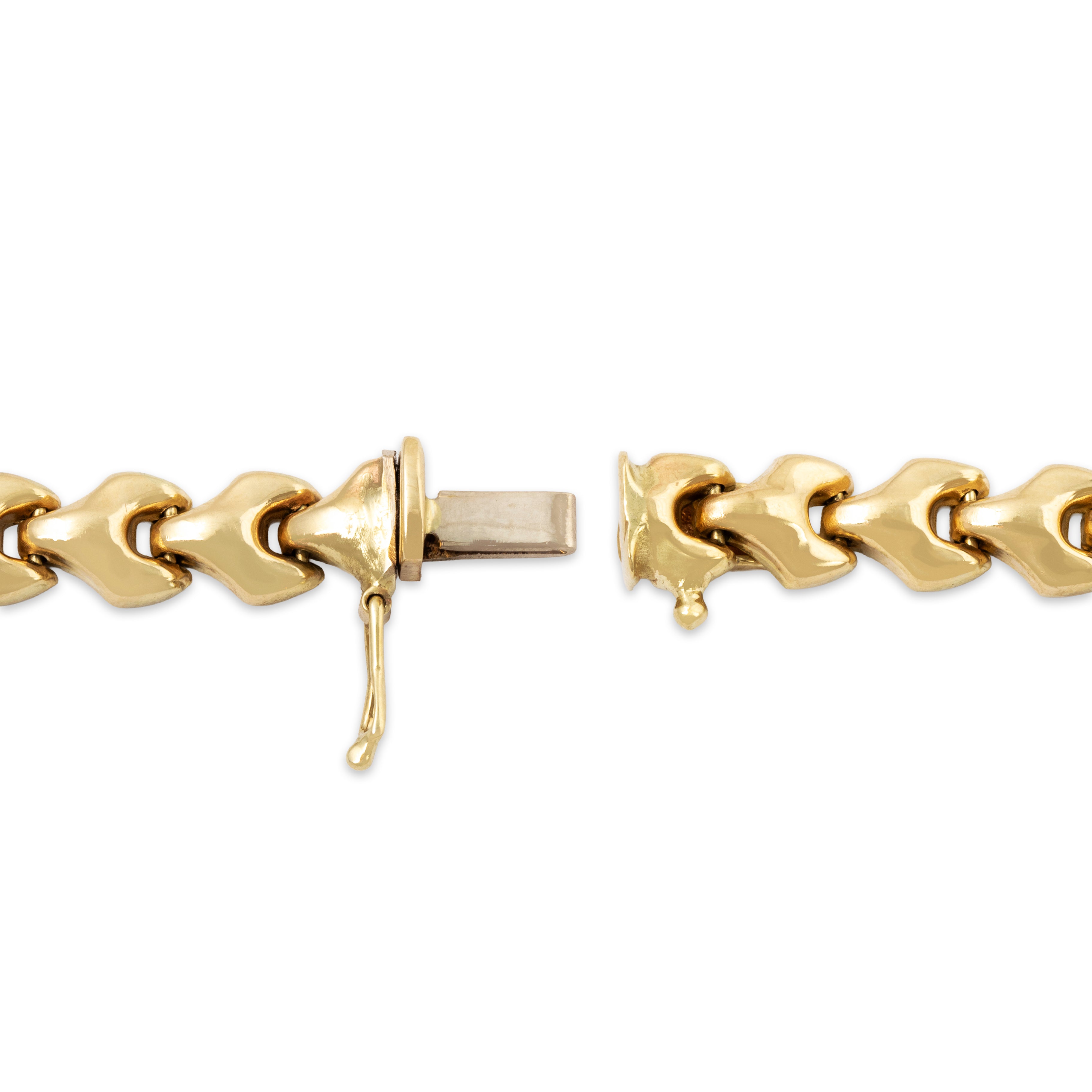 Vintage 14k Yellow Gold Arrow Links Bracelet 7、mySite、hinf8tx79