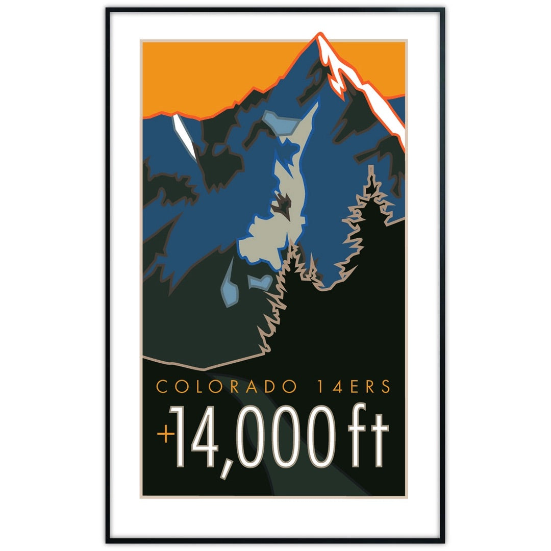 14,000 Feet - Colorado's 14er - Poster、mySite、g9winljtr