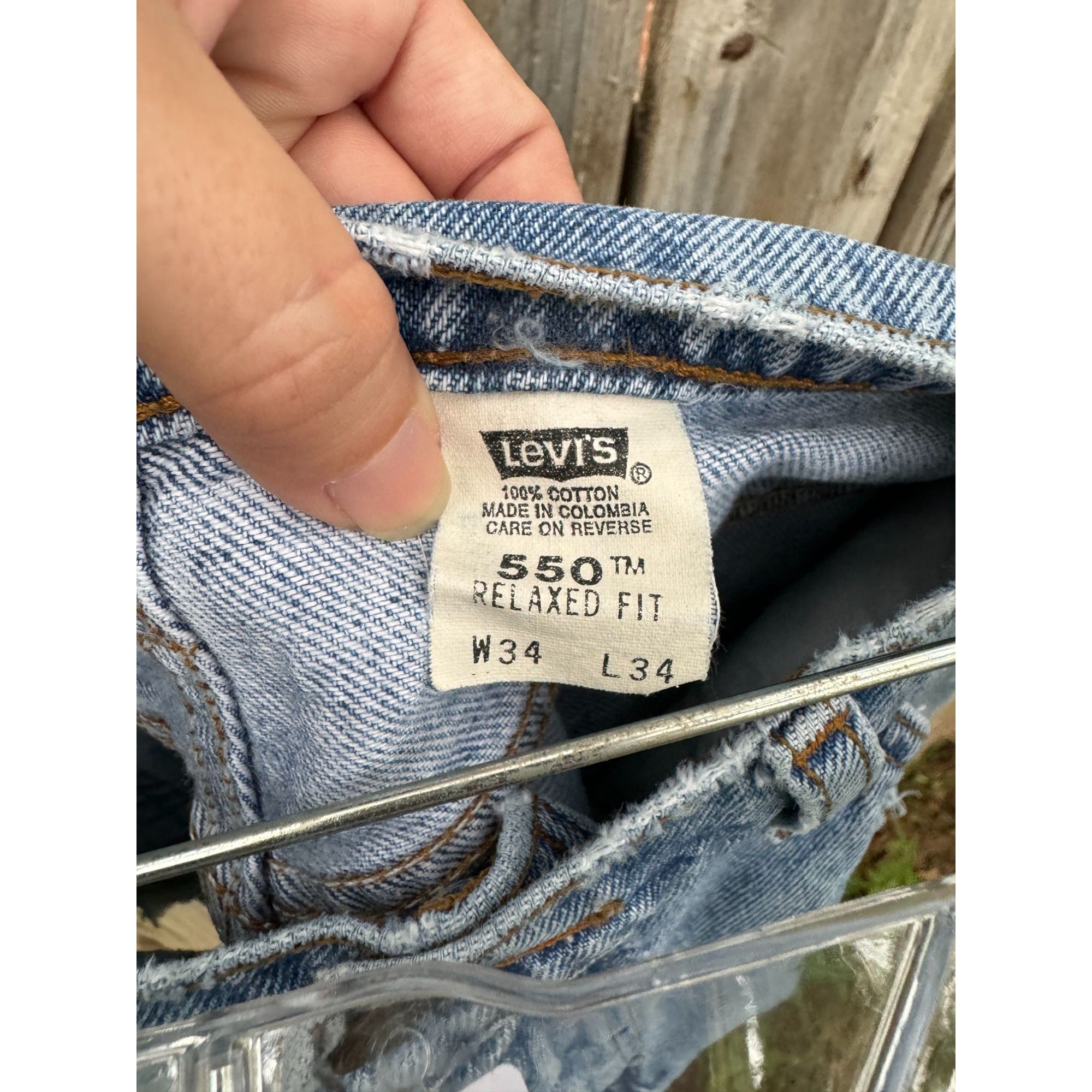 97' Levi's 550 Relaxed Fit Cut Off Raw Hem Denim Jean Shorts 34、mySite、garagedoors4me