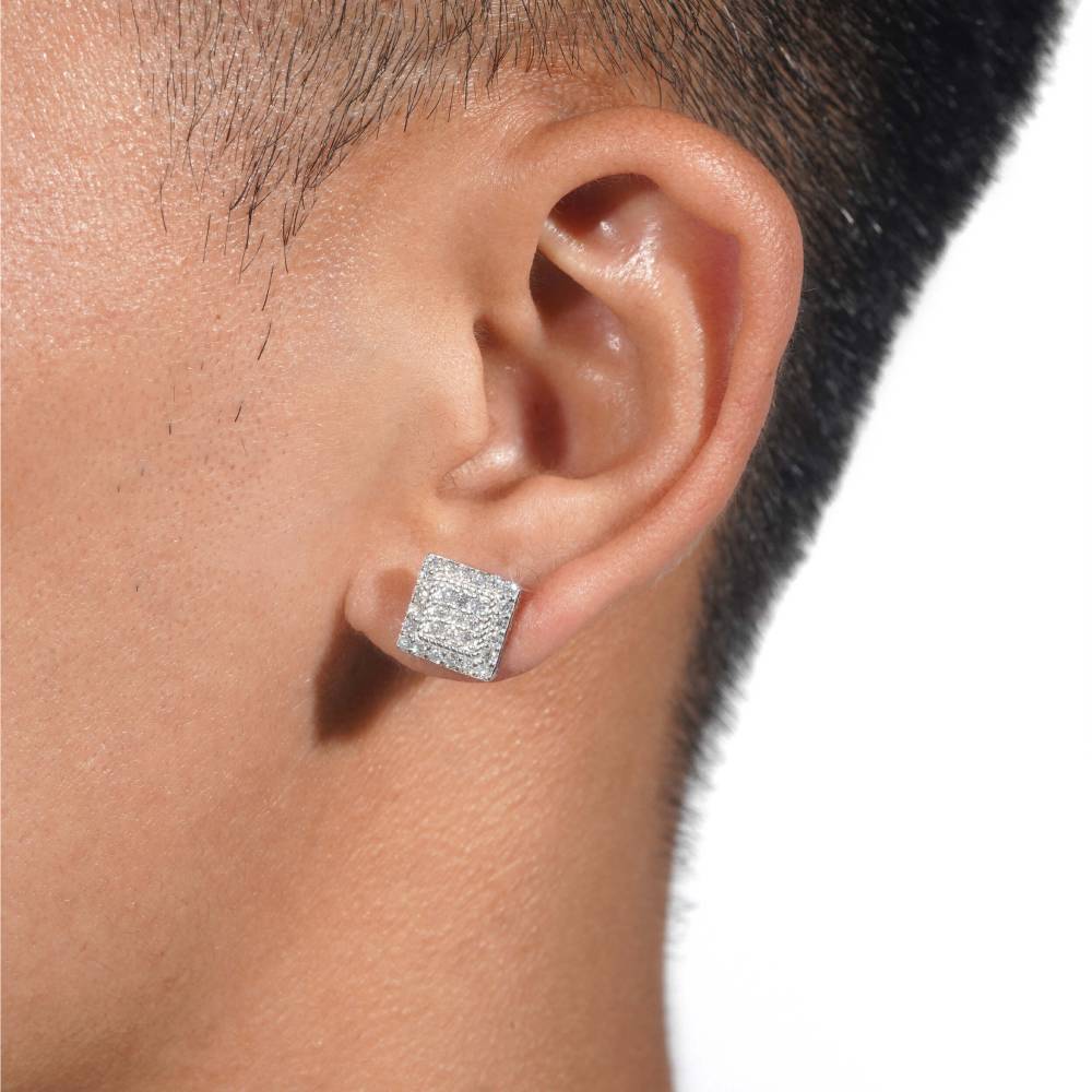 Square Wire Moissanite Earrings 14K Gold、mySite、hinf8tx79