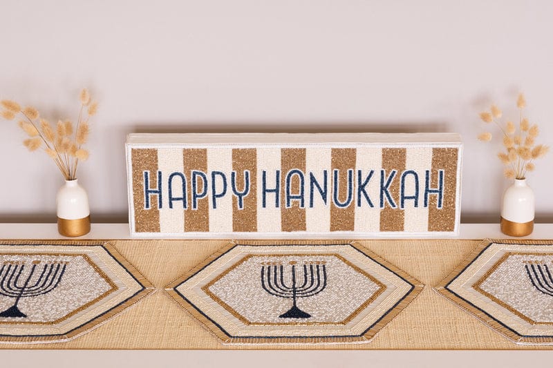 Nava Happy Hanukkah Beaded Sign、mySite、topwebapps