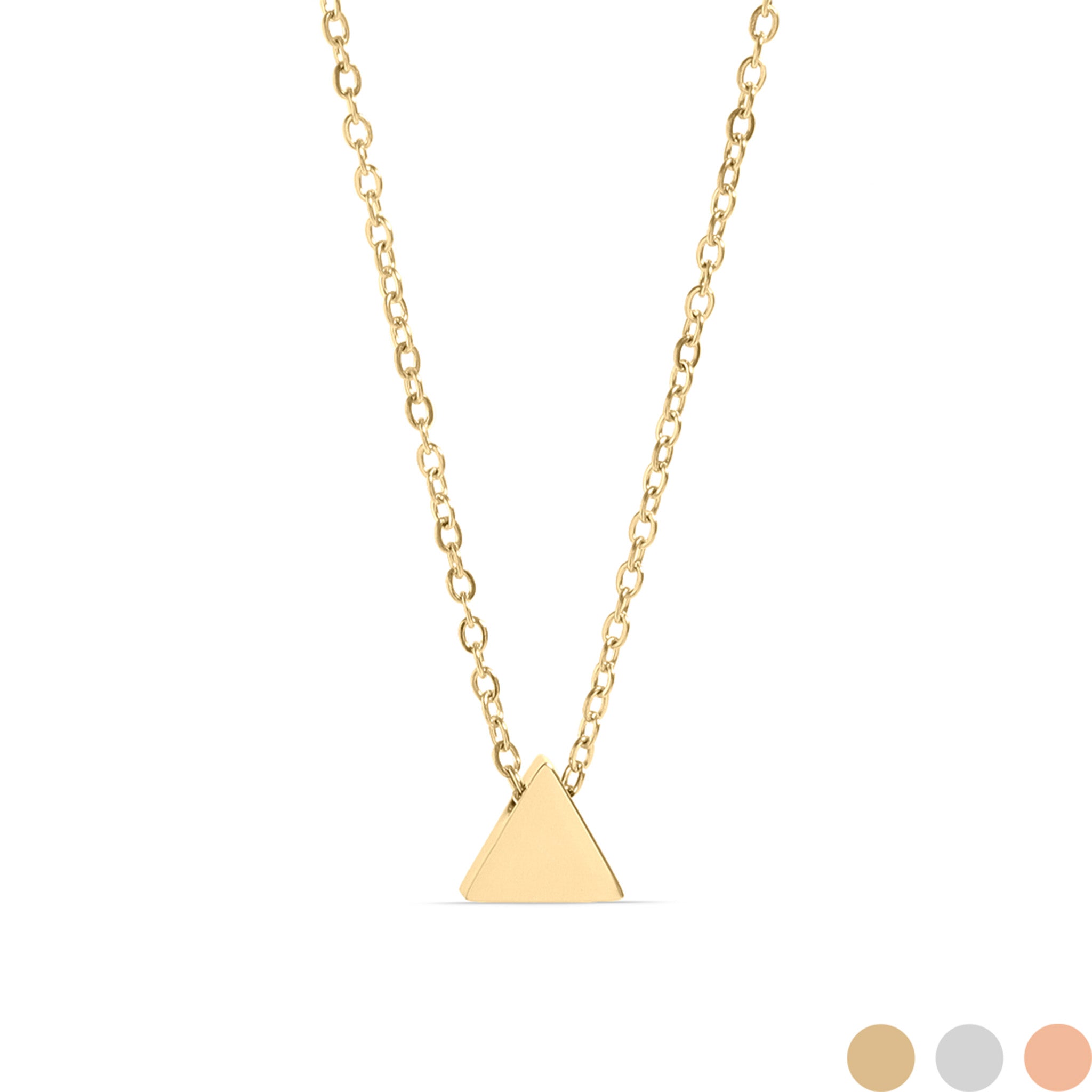 18K Gold PVD Stainless Steel Mini Triangle Necklace / SBB0345、mySite、dreamappss
