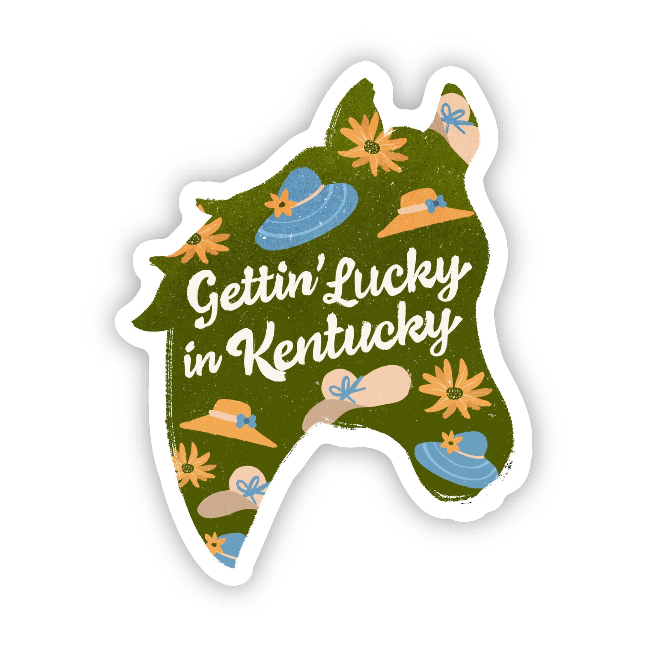  Gettin' Lucky In Kentucky State Sticker、mySite、ghnorth
