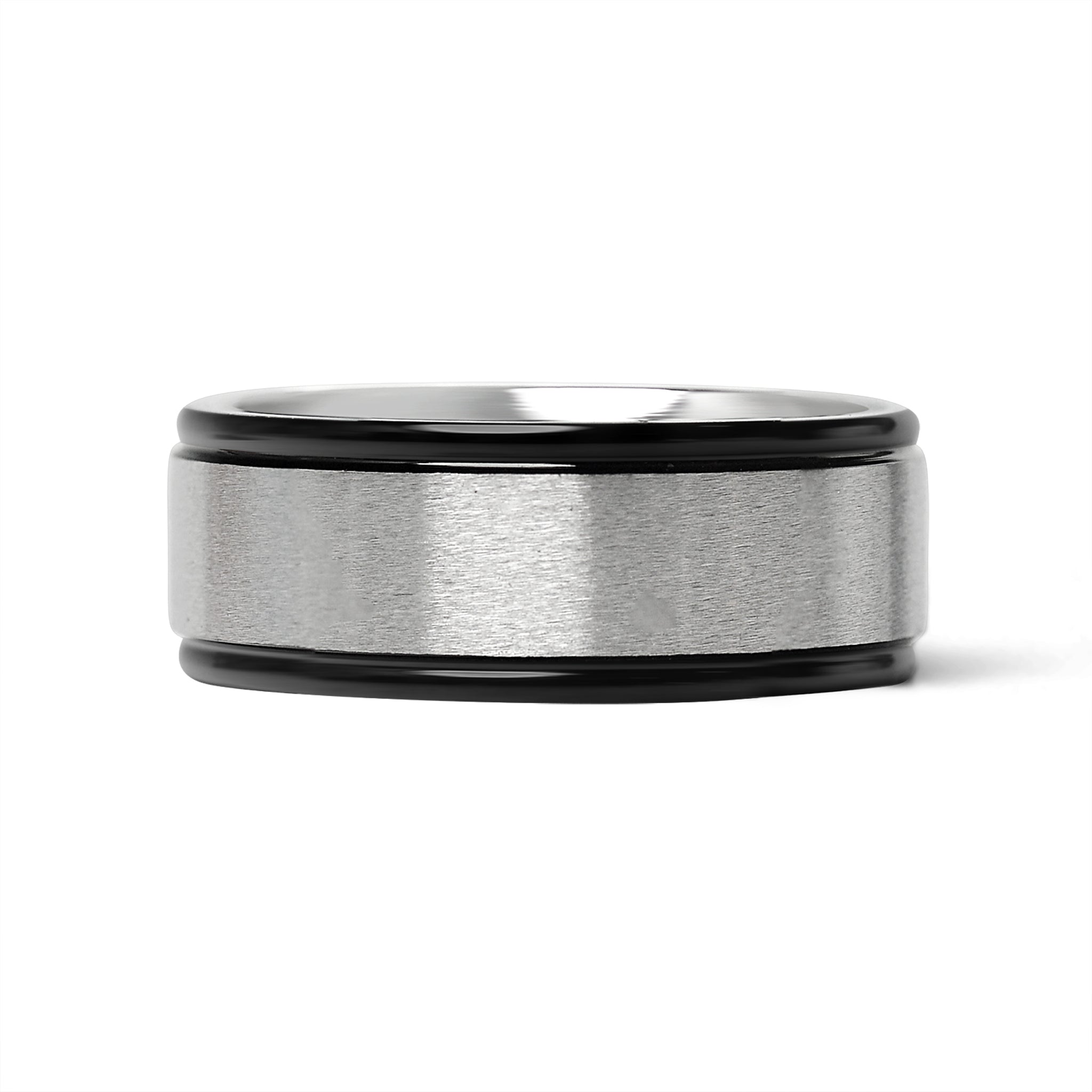 Stainless Steel Black Trim Brushed Center Blank Ring / CFR2929、mySite、dreamappss