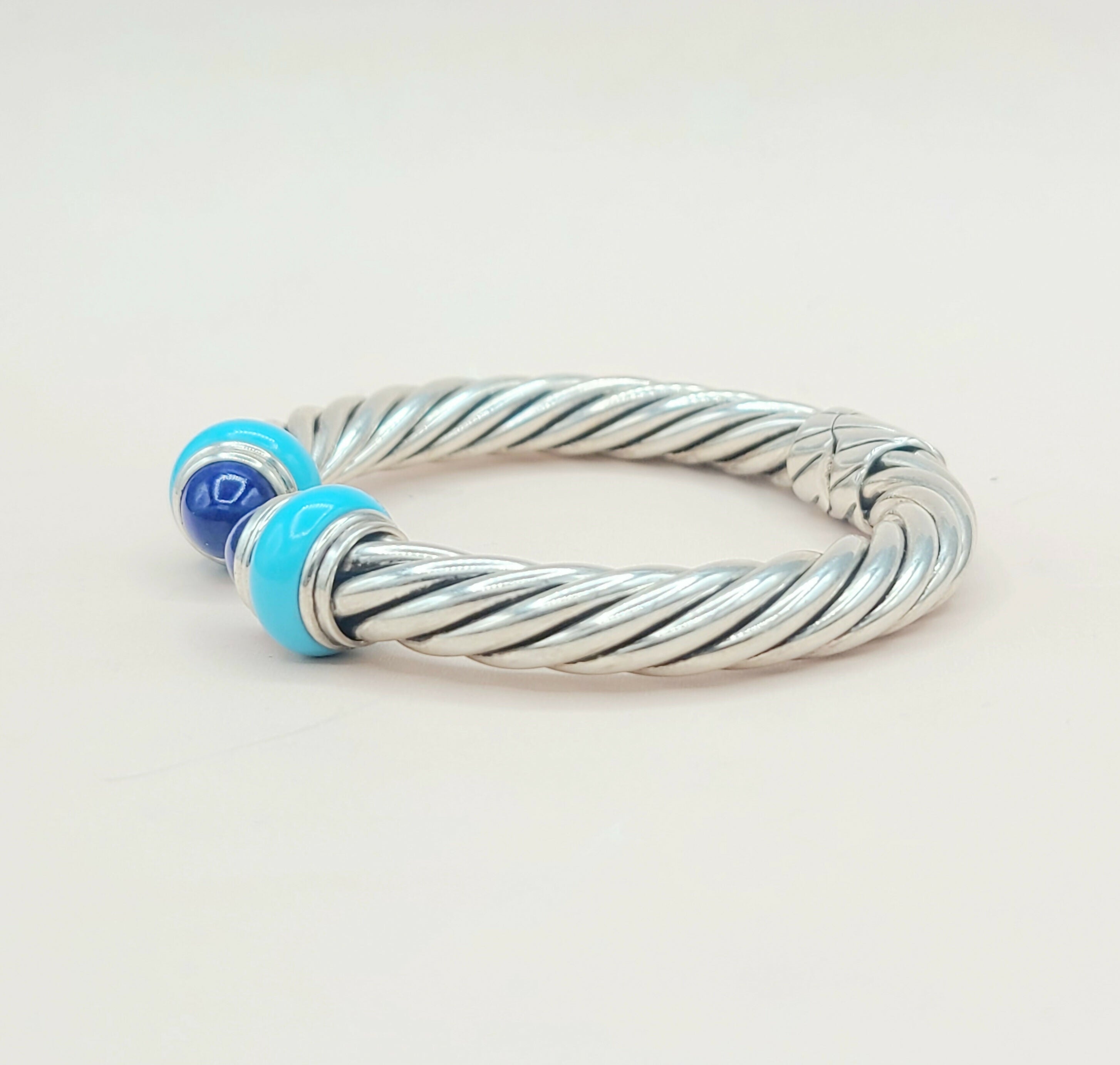 David Yurman Rondelle Cable Bracelet Lapis & Turquoise、mySite、hinf8tx79