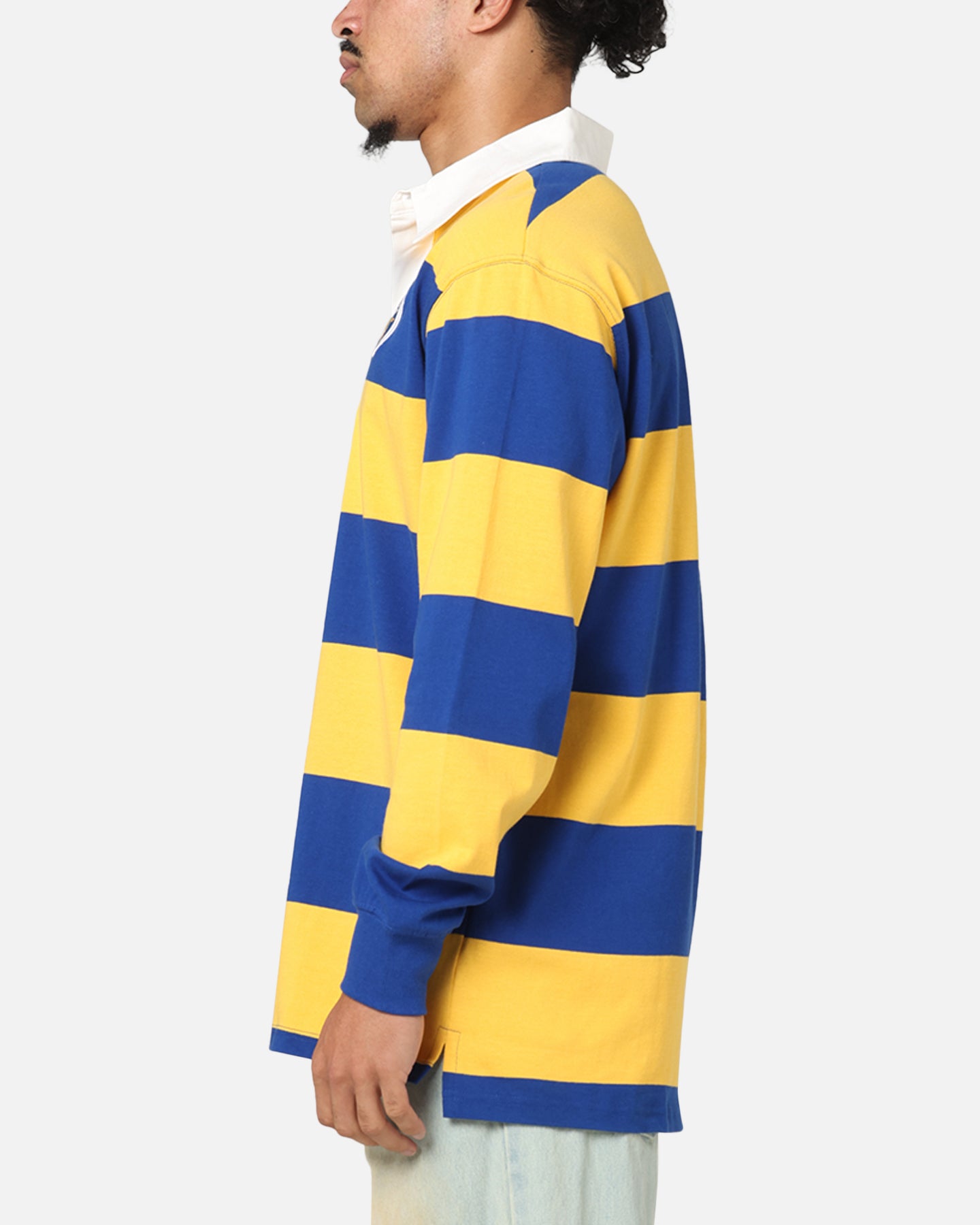 Bleacher Athletic Parramatta Eels NRL Stripe Rugby Polo Shirt Official Team Colour、mySite、zt4zffjzw