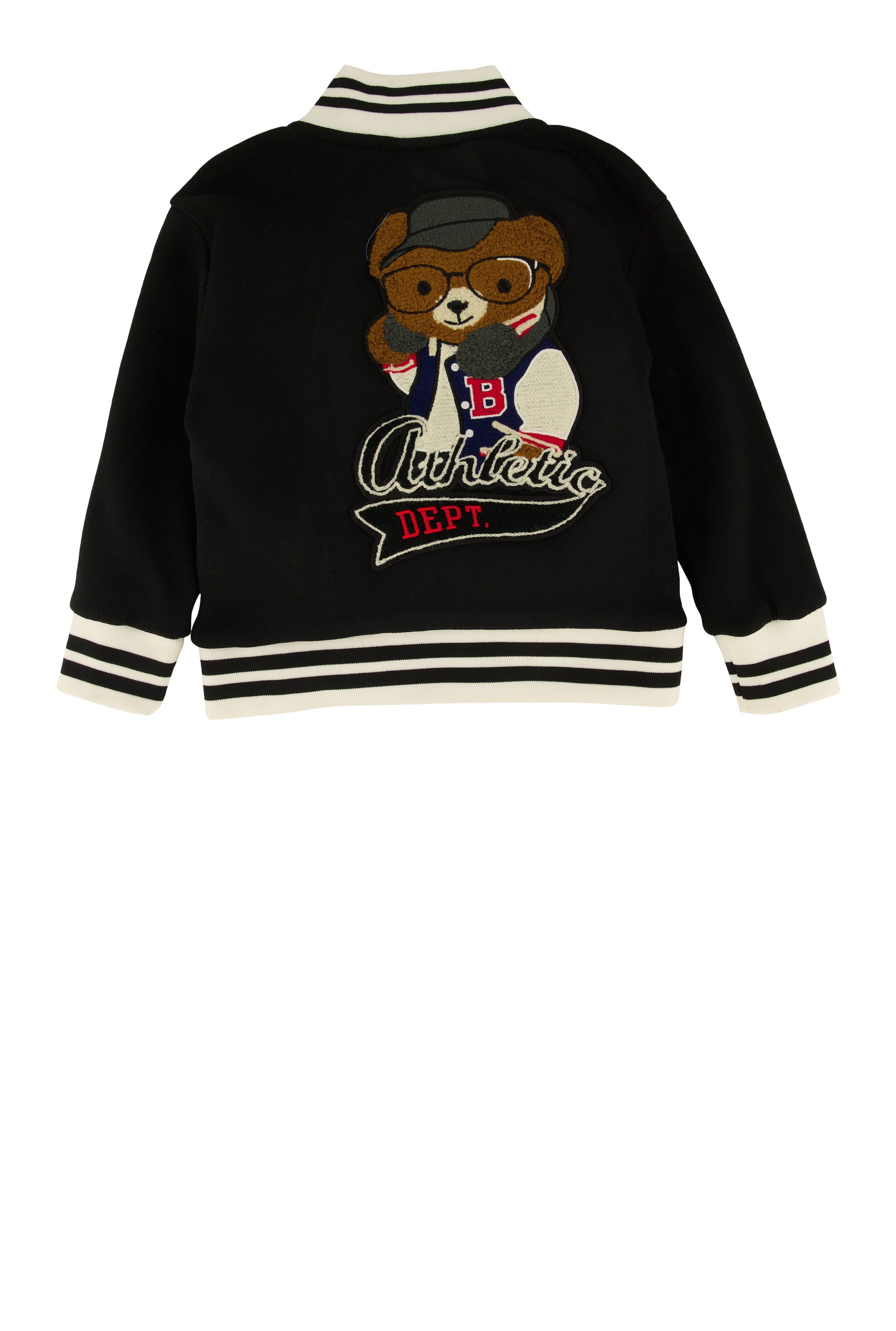 Toddler Boys B Initial Chenille Patch Graphic Varsity Jacket、mySite、camillekostekn