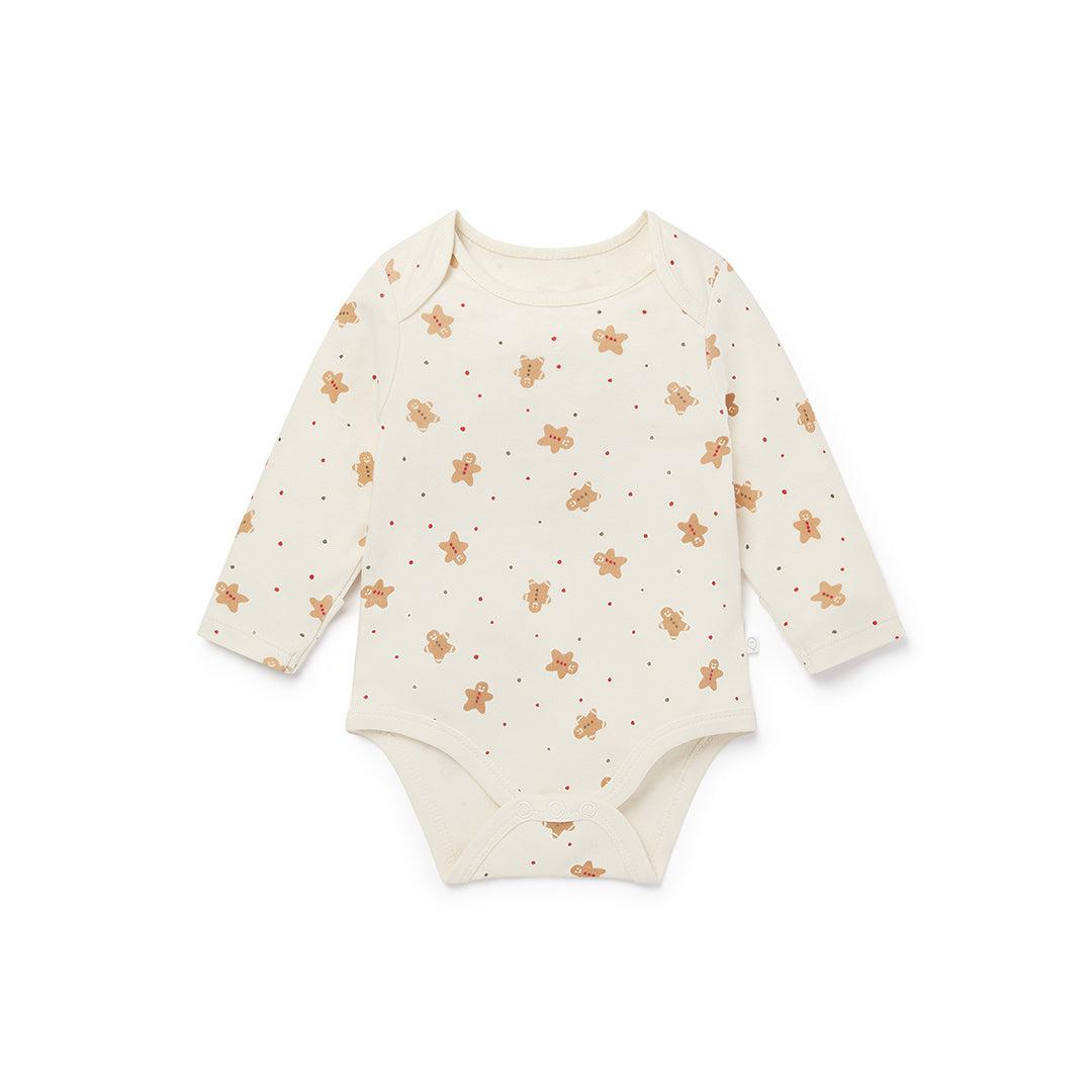  MORI Christmas Long Sleeve Bodysuit - Gingerbread Print、mySite、merchandisen