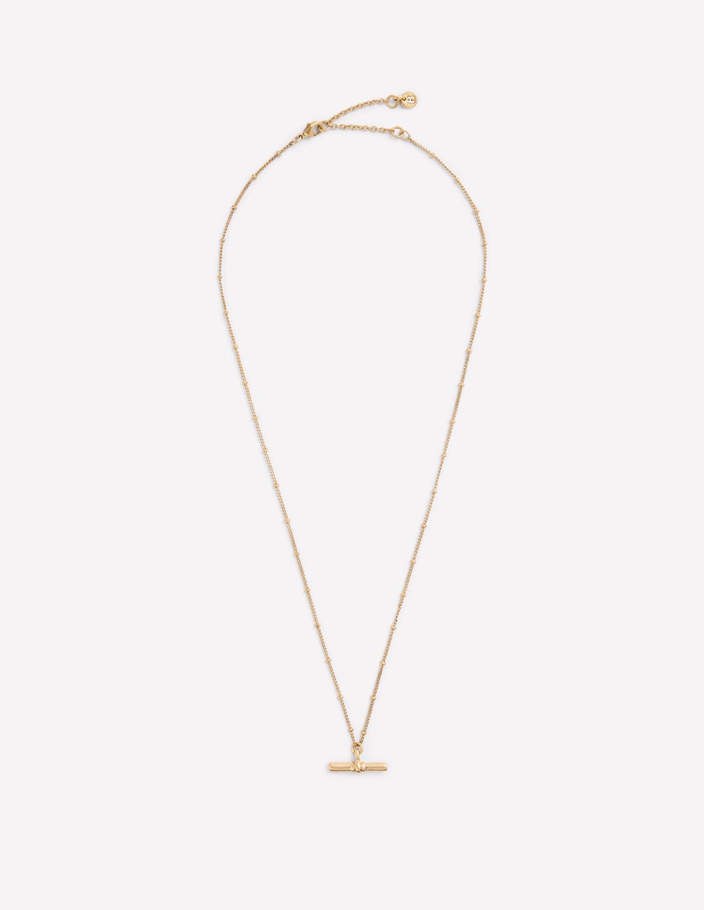  Fine T-Bar Pendant Necklace-Gold、mySite、ashleygrahame