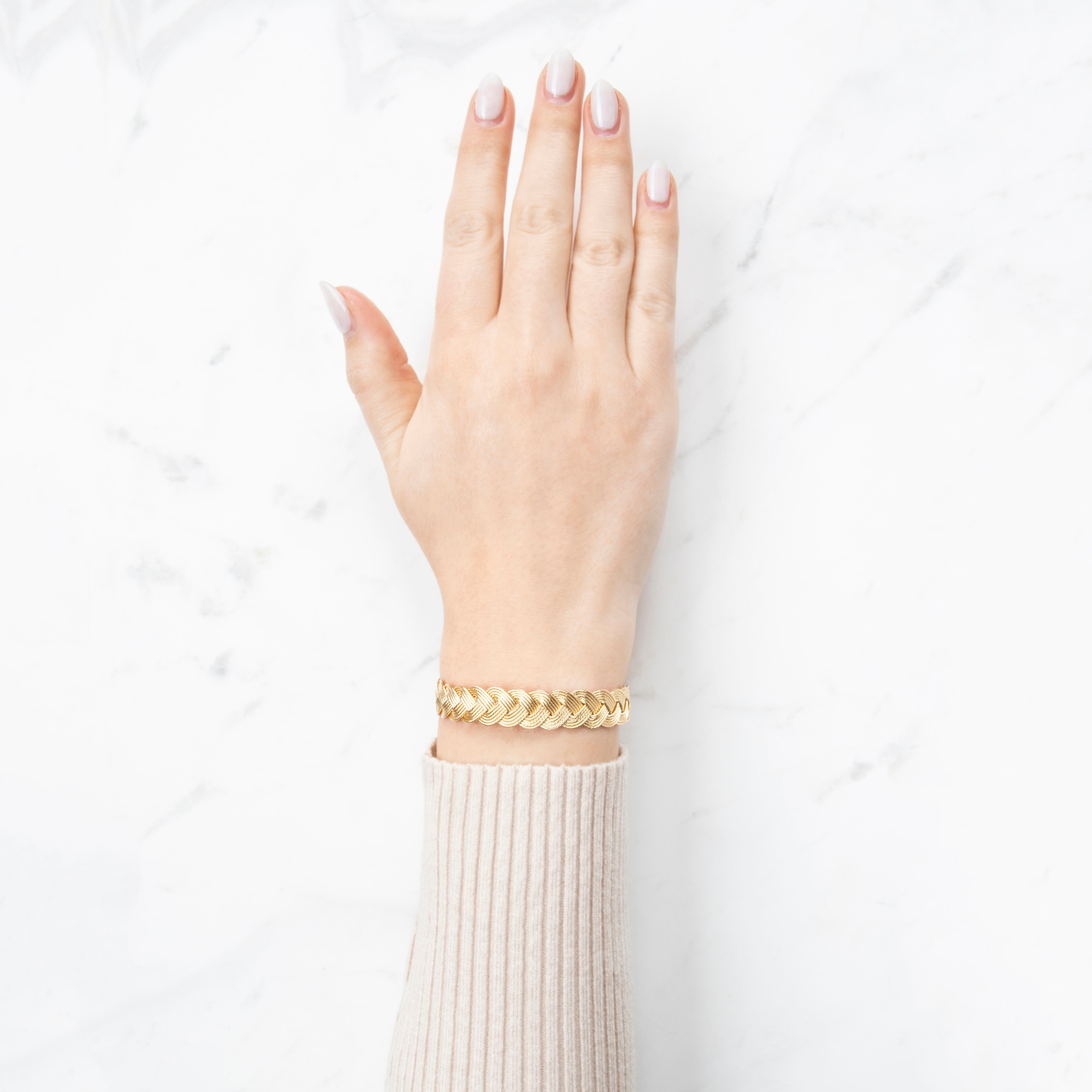 Vintage 14k Yellow Gold Nautical Style Braid Bracelet 6、mySite、hinf8tx79