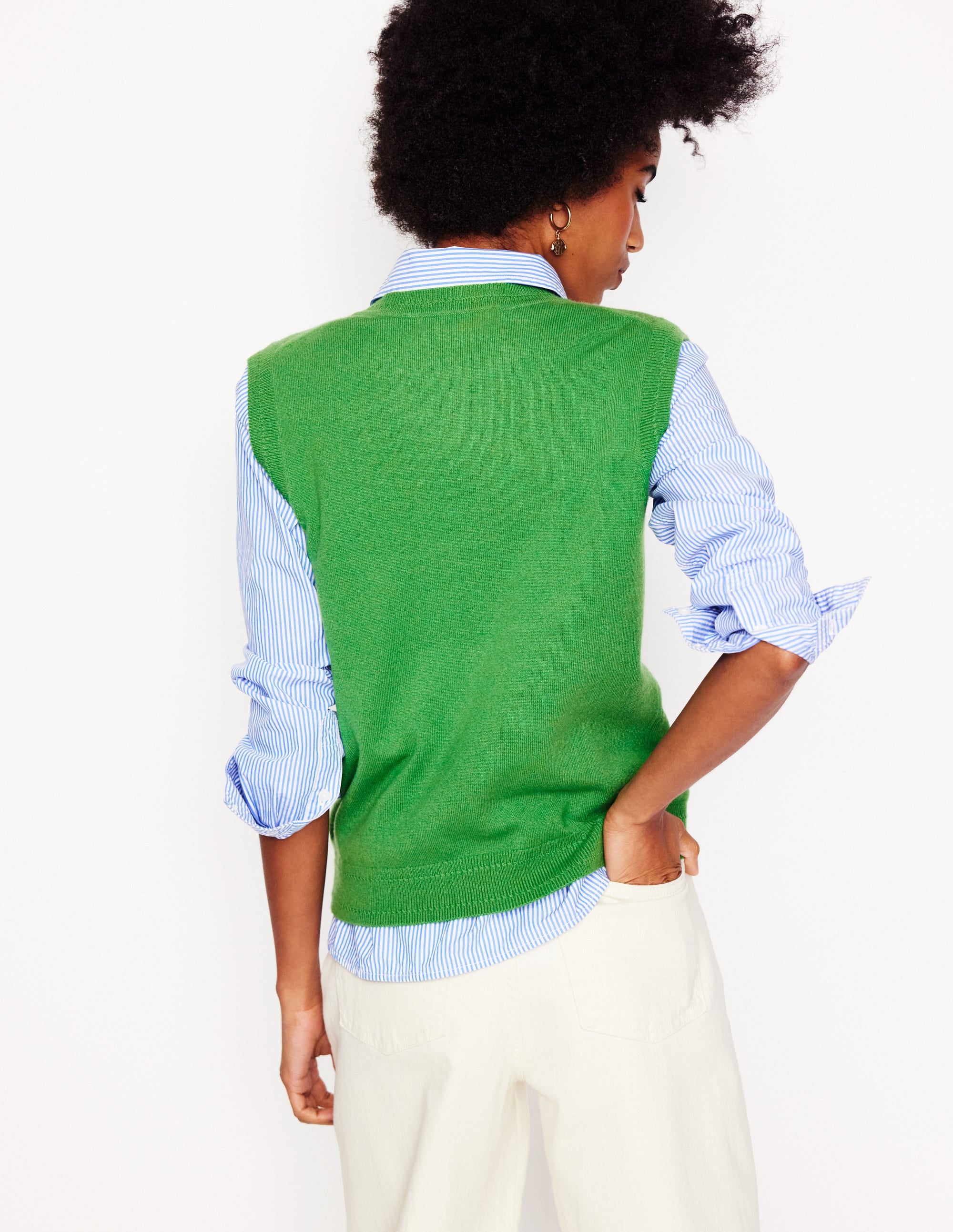  Eva Cashmere Vest-Paradise Green、mySite、ashleygrahame