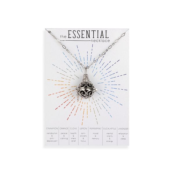 Essential Oil Diffuser Necklace Silver Tone 28、mySite、g9winljtr