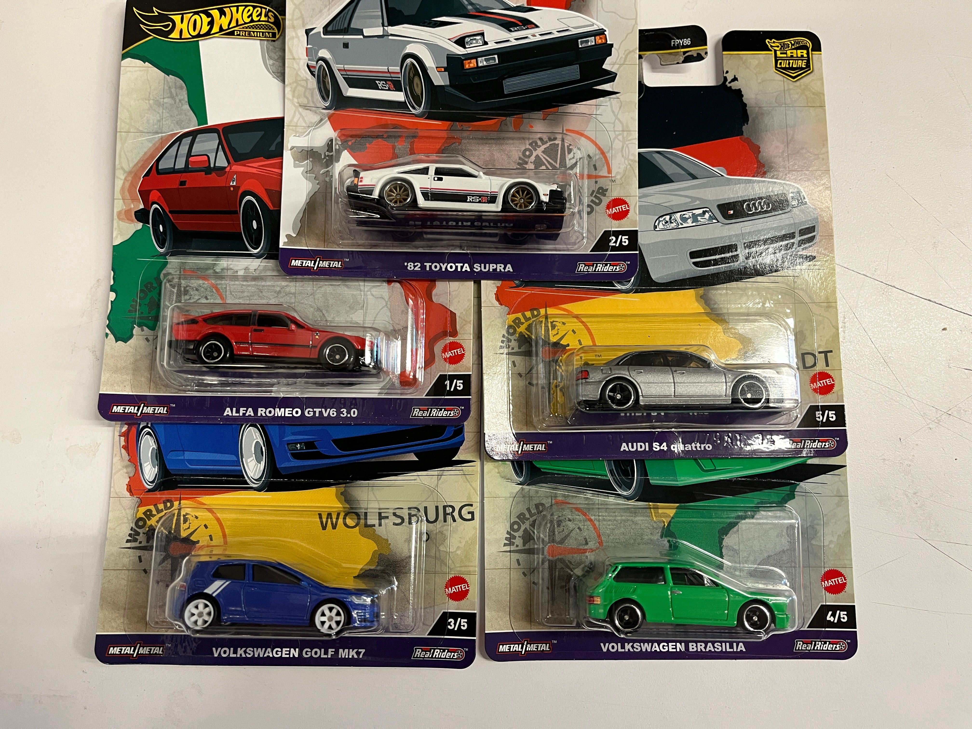 World Tour * Complete 5 Car Set * 2024 Hot Wheels Car Culture Case A、mySite、hgirdovlk