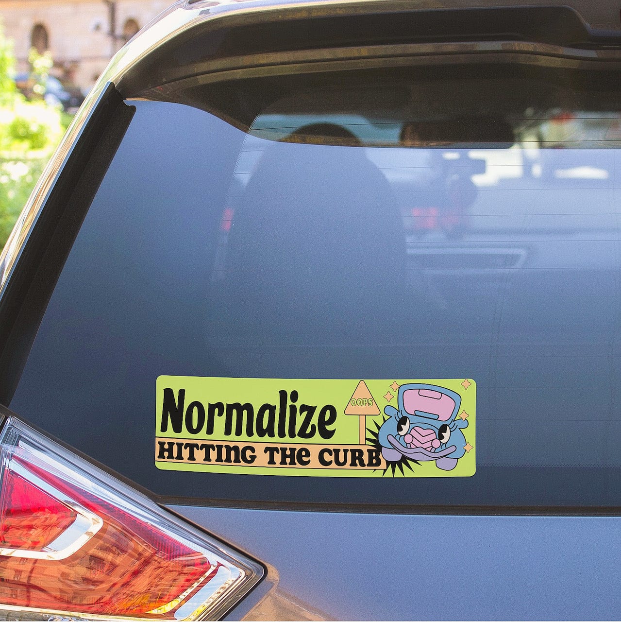  Normalize Hitting The Curb Bumper Sticker - Large、mySite、elrpsem3k