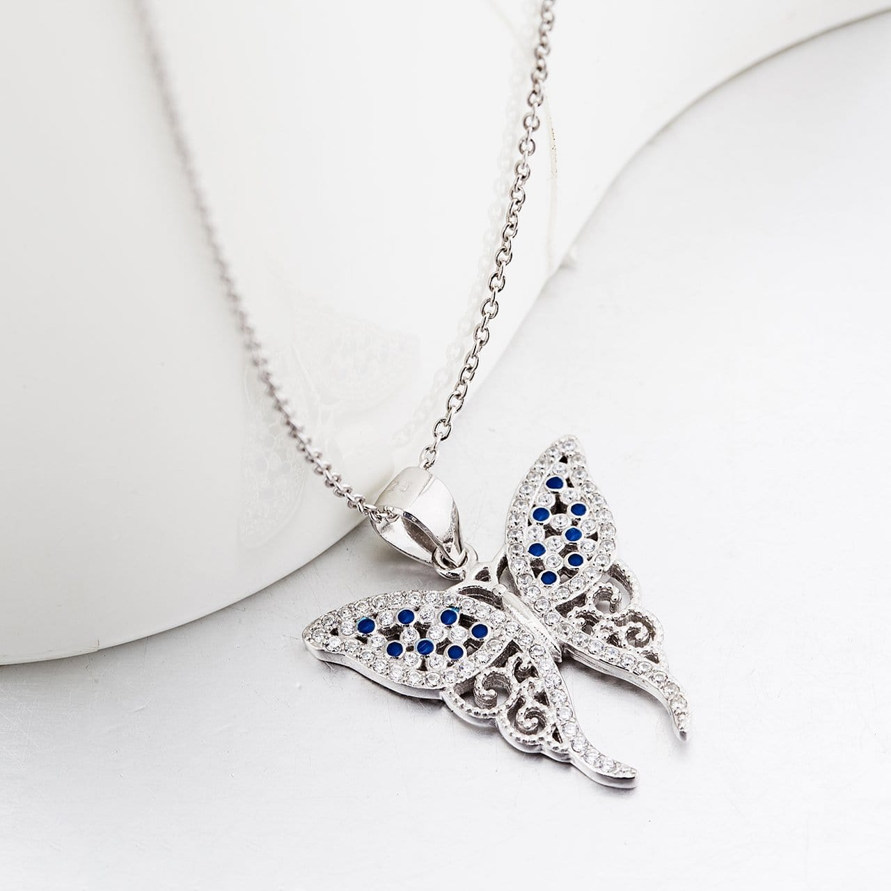 Butterfly Necklaces Sparkling Beauties in Solid Sterling Silver、mySite、g9winljtr