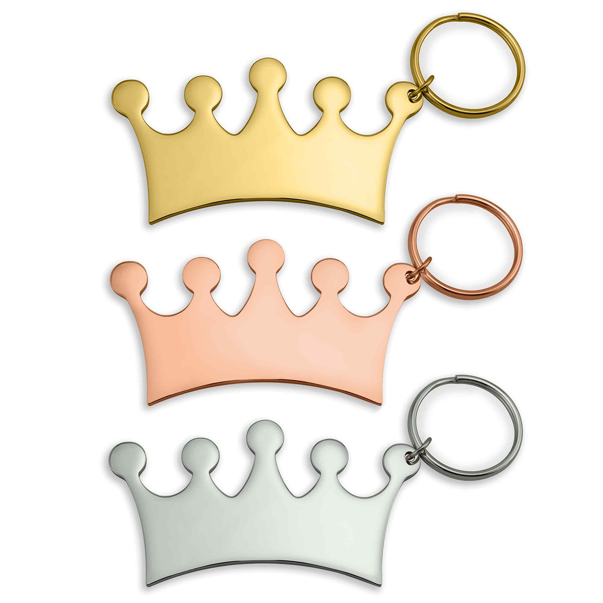 Stainless Steel Engravable Crown Keychain / SBB0288、mySite、dreamappss