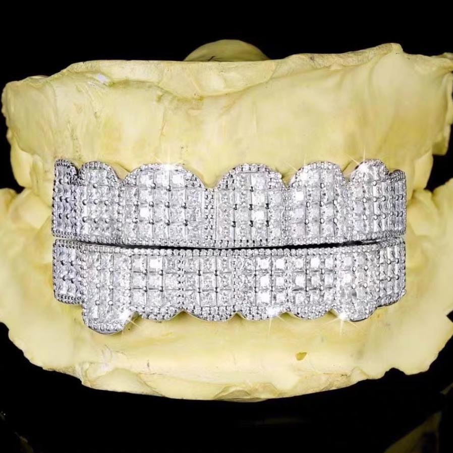 Prong Set Princess Cut Moissanite Diamond Grillz、mySite、hinf8tx79