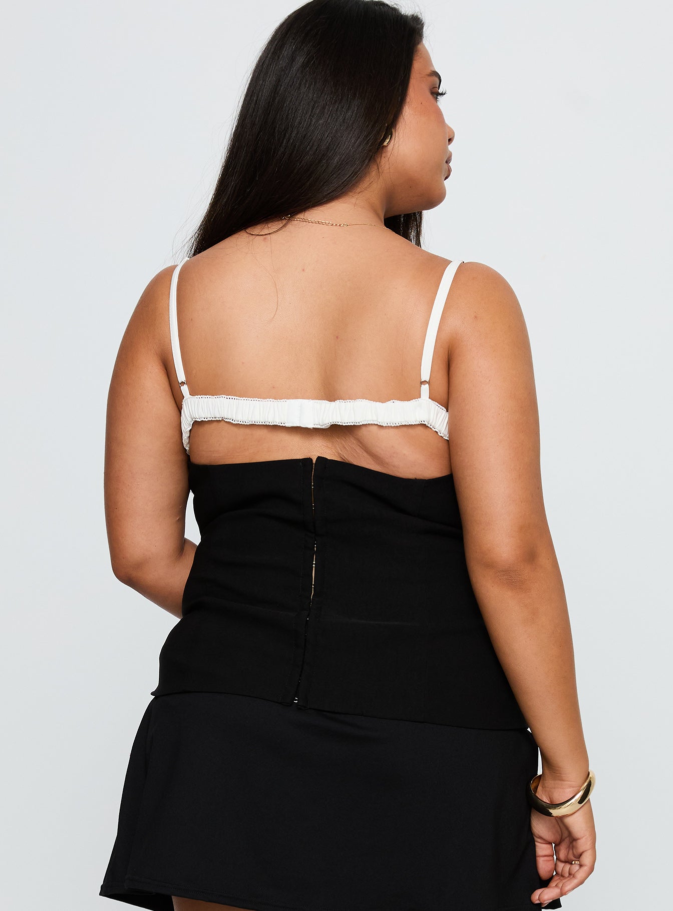 Renaissance Corset Lace Top Black / White Curve、mySite、solidvoid