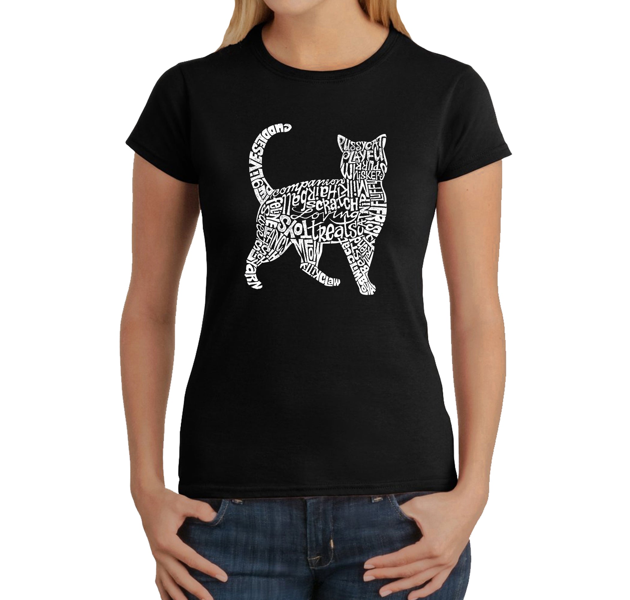Cat - Women's Word Art T-Shirt、mySite、camillekostekn