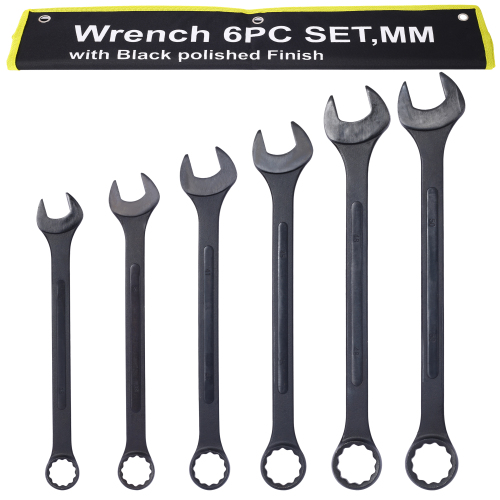 Jumbo Combination Wrench Set extra large, Metric, 11-piece, 34 to 50mm,Black Oxide, with Pouch、、eastwooduniform