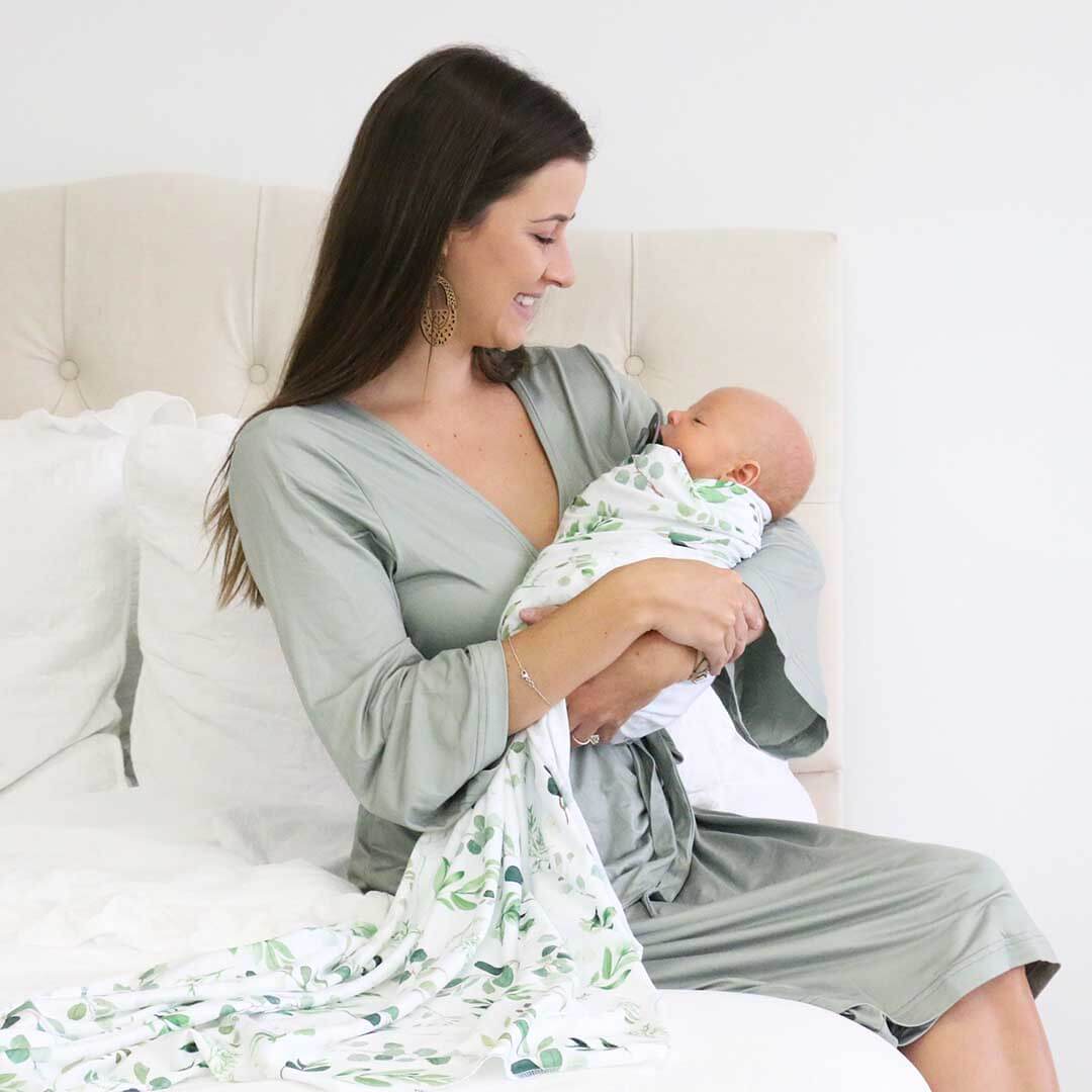  Solid Moss Bamboo Knit Maternity Robe、mySite、layawaytickets