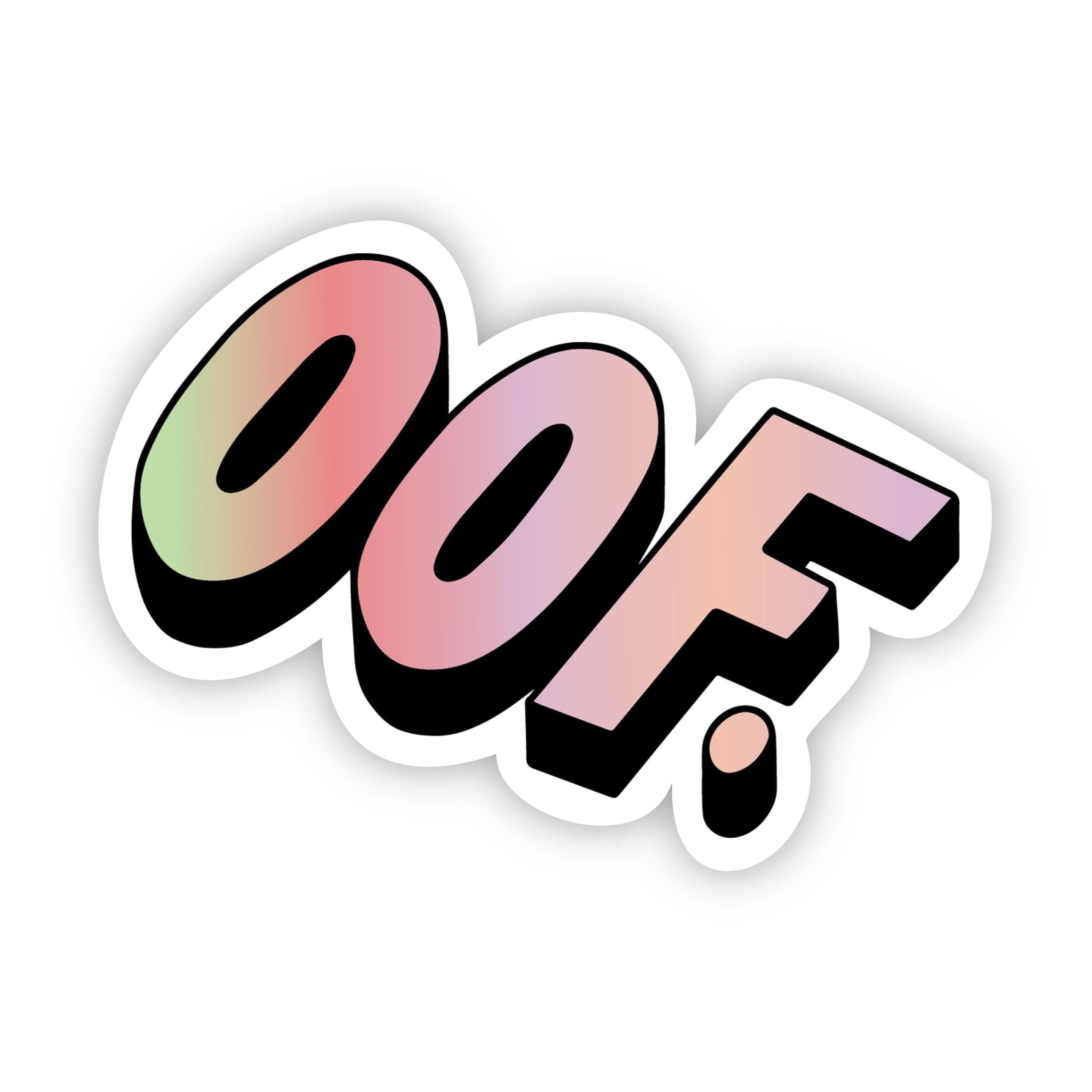  Oof Multi Color Aesthetic Sticker、mySite、elrpsem3k