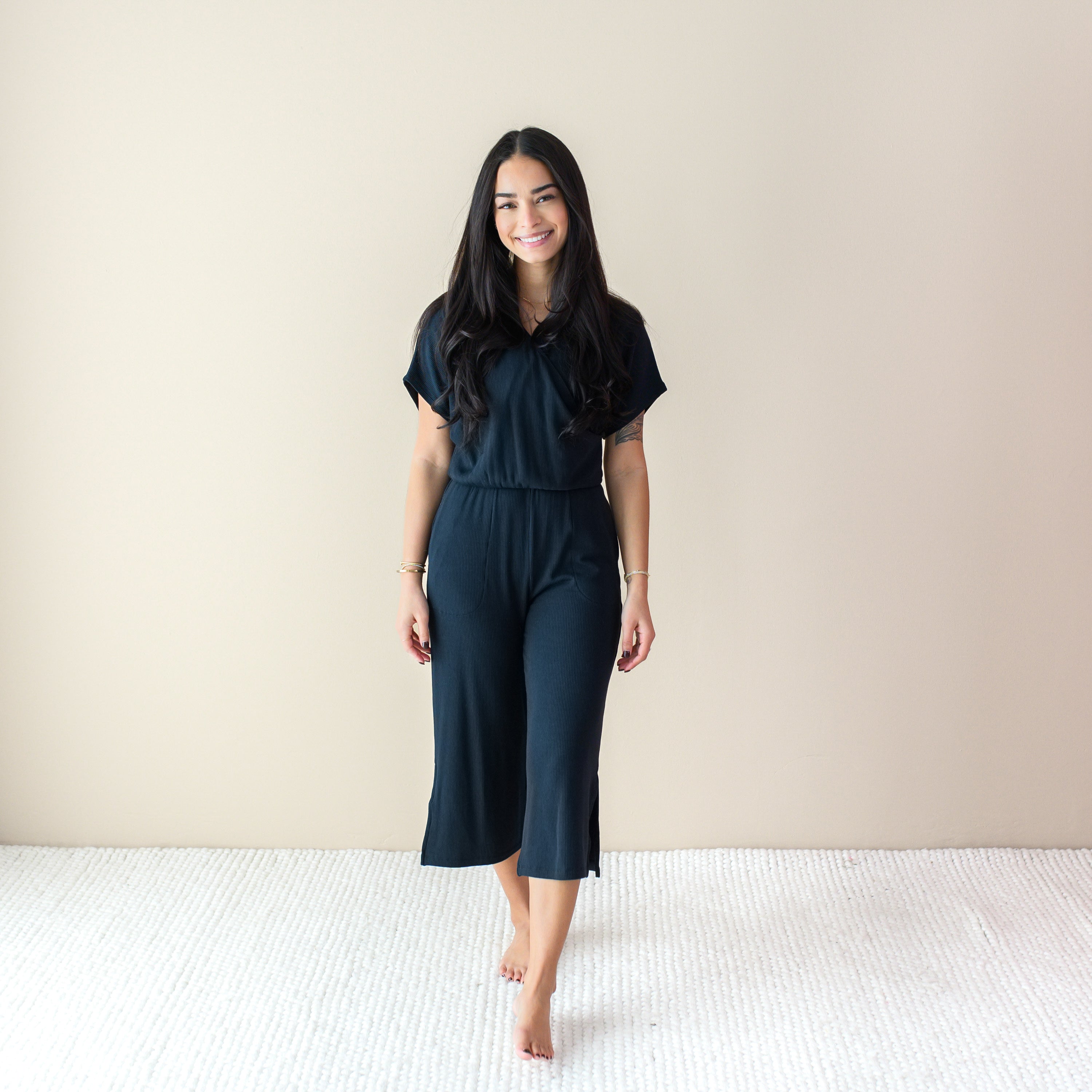  Women's Ribbed Jumpsuit in Midnight、mySite、layawaytickets