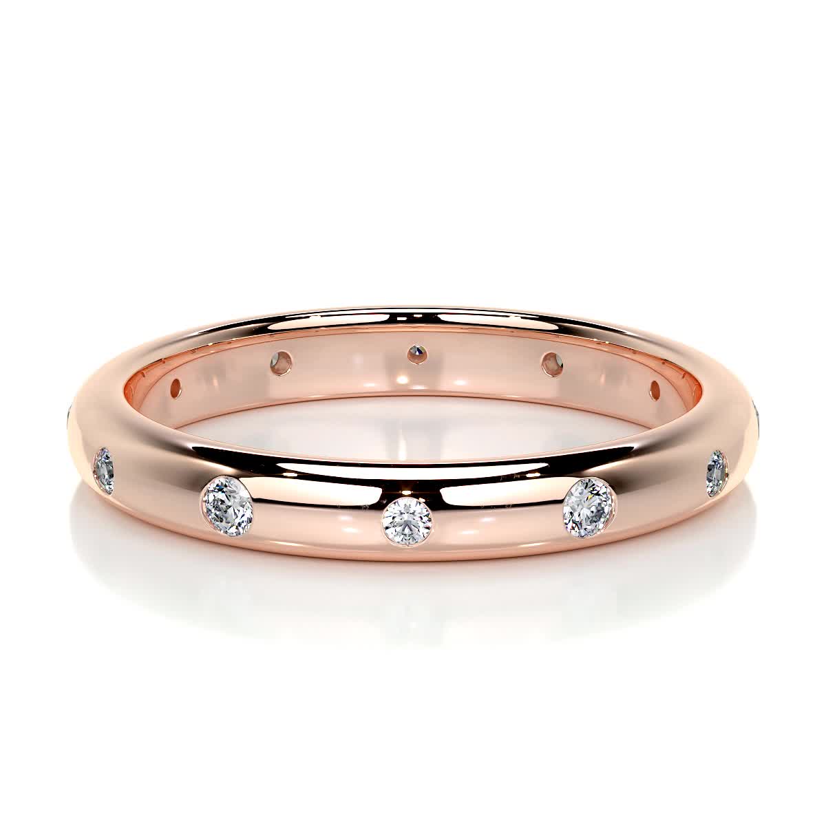 Zara Diamond Wedding Ring (0.18 Carat) -14K Rose Gold、mySite、hinf8tx79