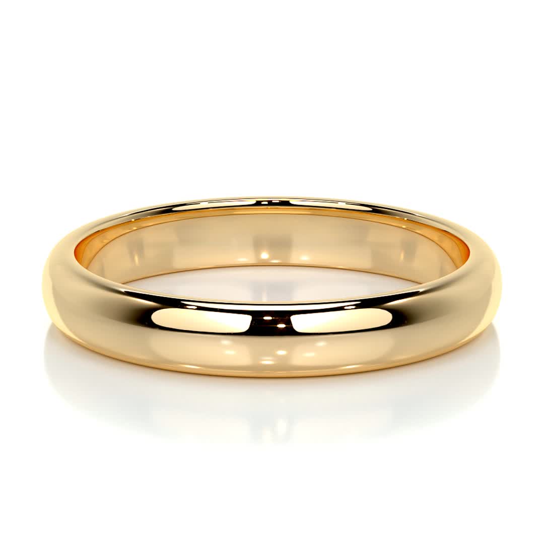 Chris Men's Wedding Band -18K Yellow Gold、mySite、hinf8tx79