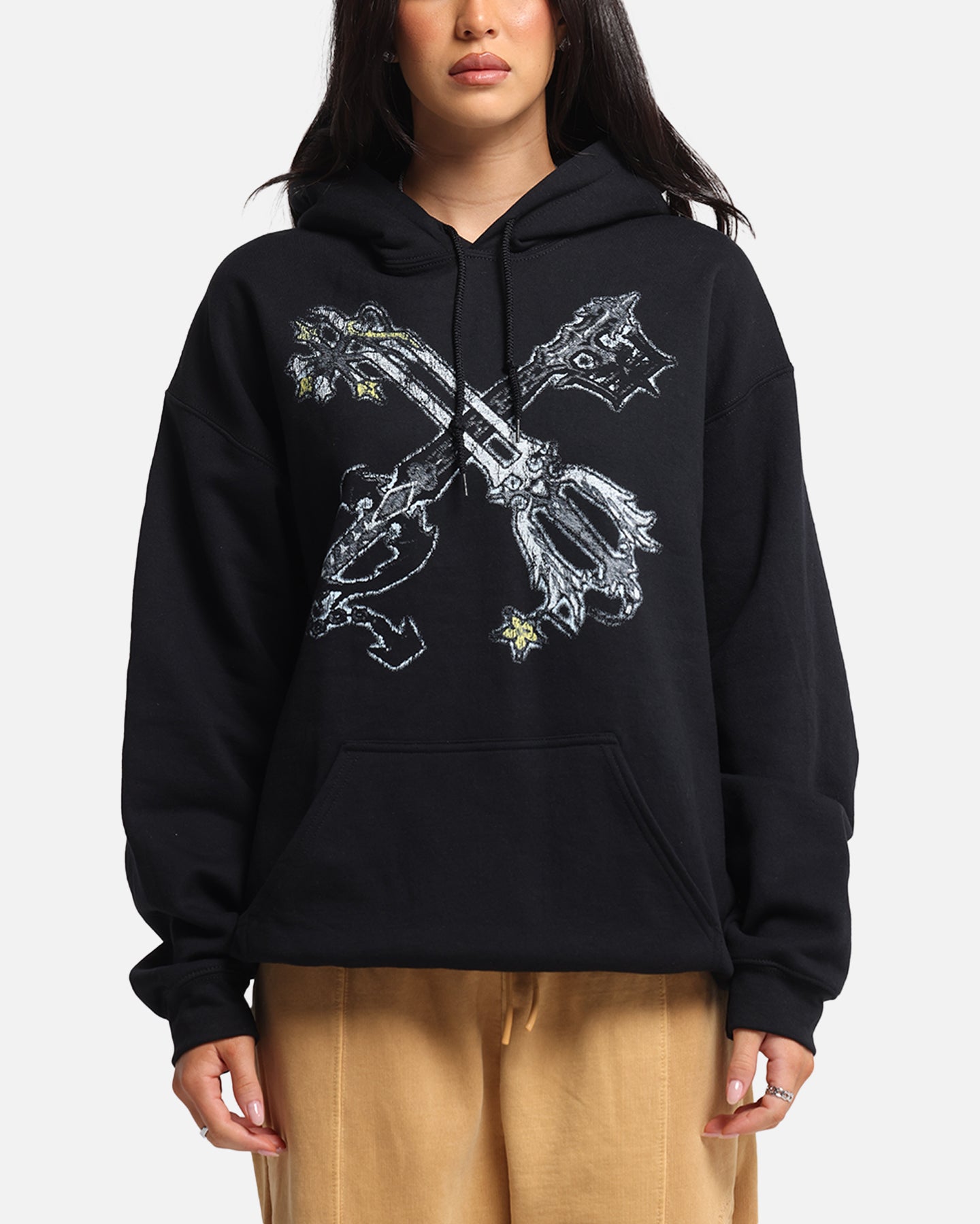 Goat Crew Disney Kingdom Hearts Roxas Hoodie Black、mySite、zt4zffjzw