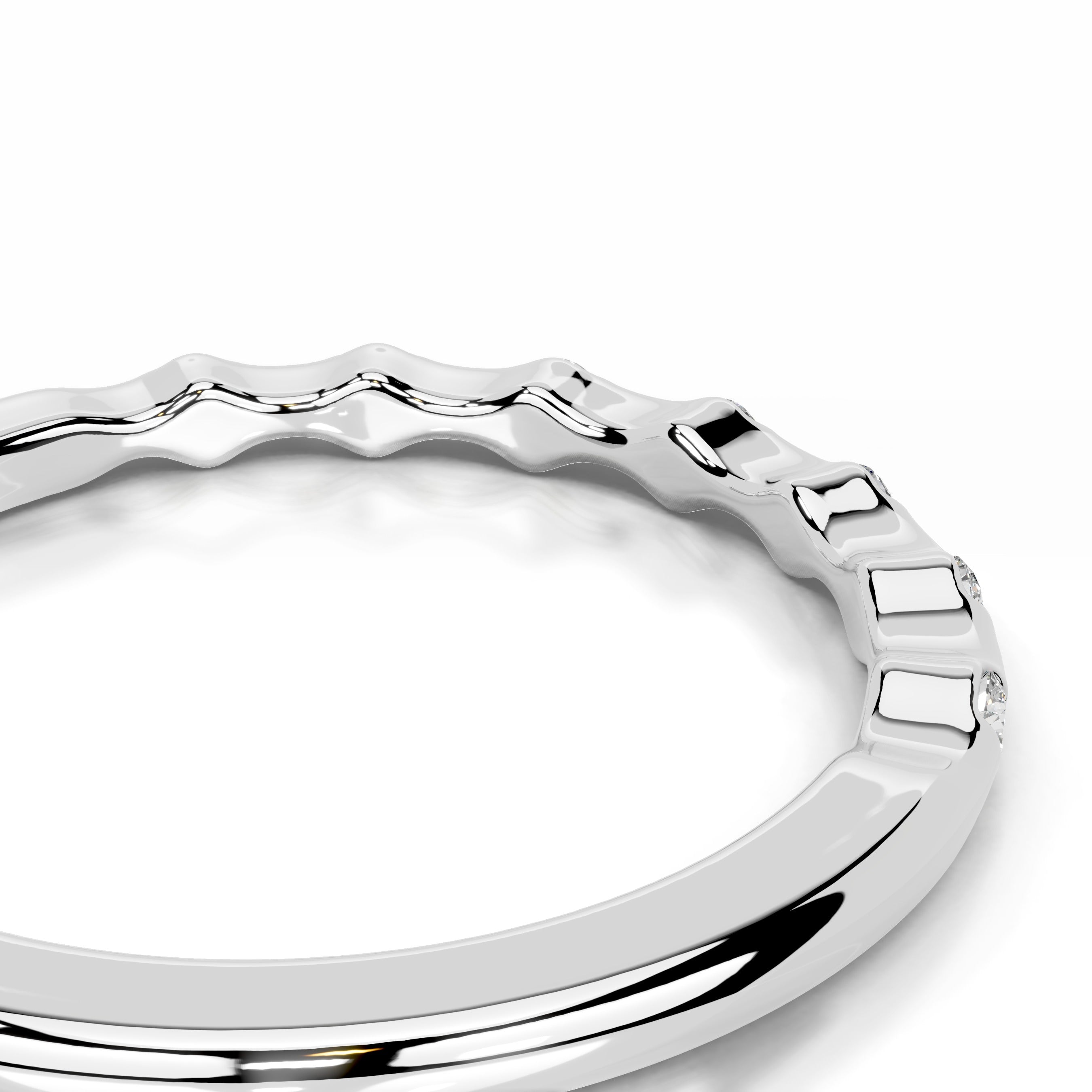 Sunny Diamond Wedding band - 14K White Gold、mySite、hinf8tx79