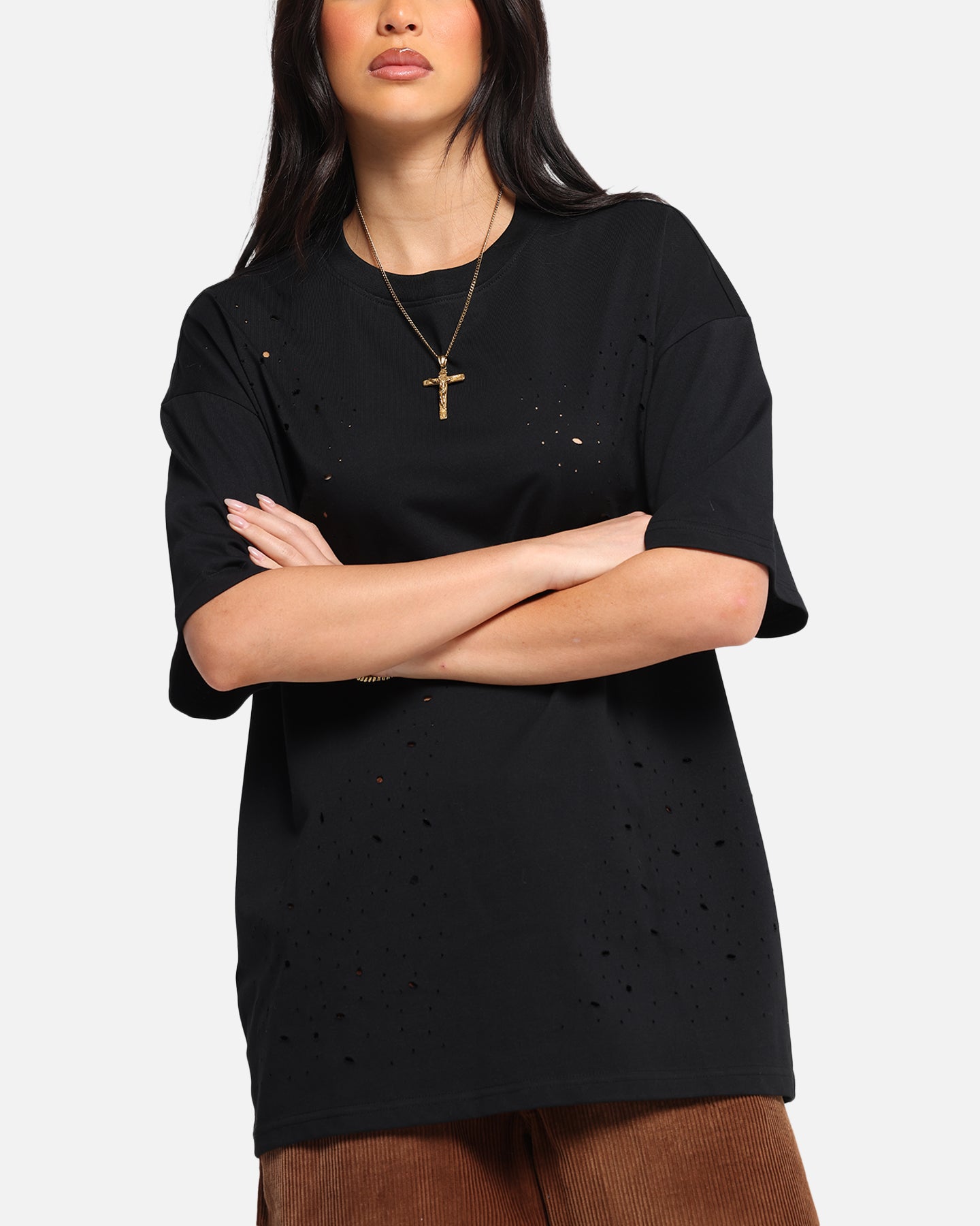 XXIII Distressed T-Shirt Black、mySite、zt4zffjzw