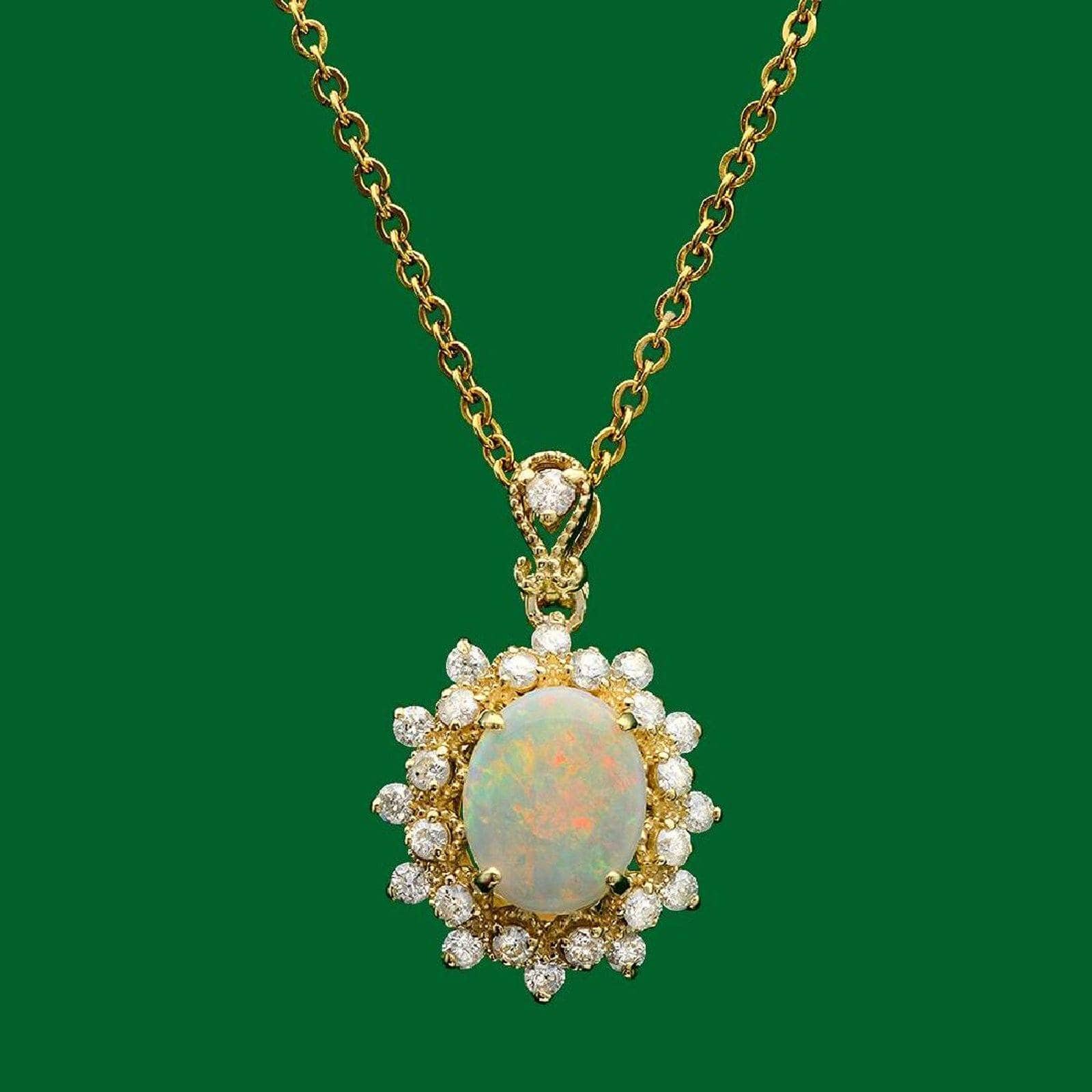 Genuine Opal and Diamond- Pendant、mySite、g9winljtr