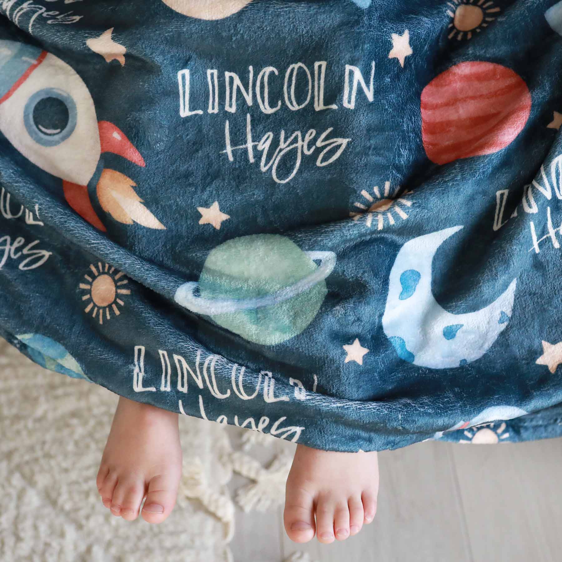  Space Explorer Personalized Kids Blanket、mySite、layawaytickets