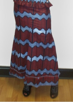 Blue and Wine African Print Skirt-DP2116SK、mySite、solidvoid