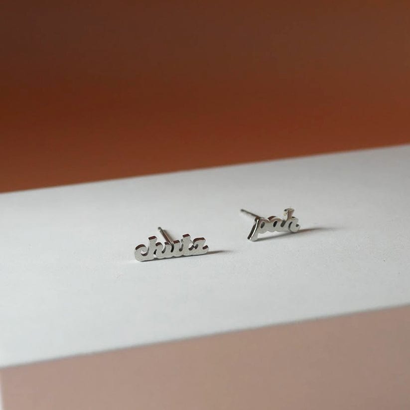 Chutzpah Yidderish Studs - Silver、mySite、topwebapps